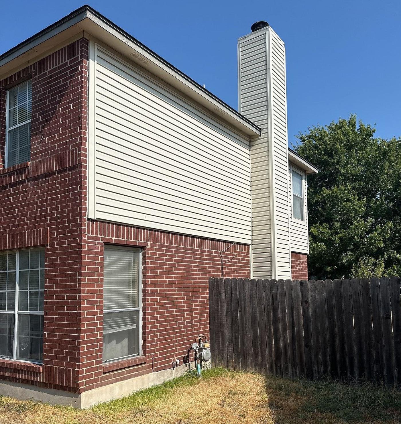 Before: Siding in Big Falls, Leander, TX