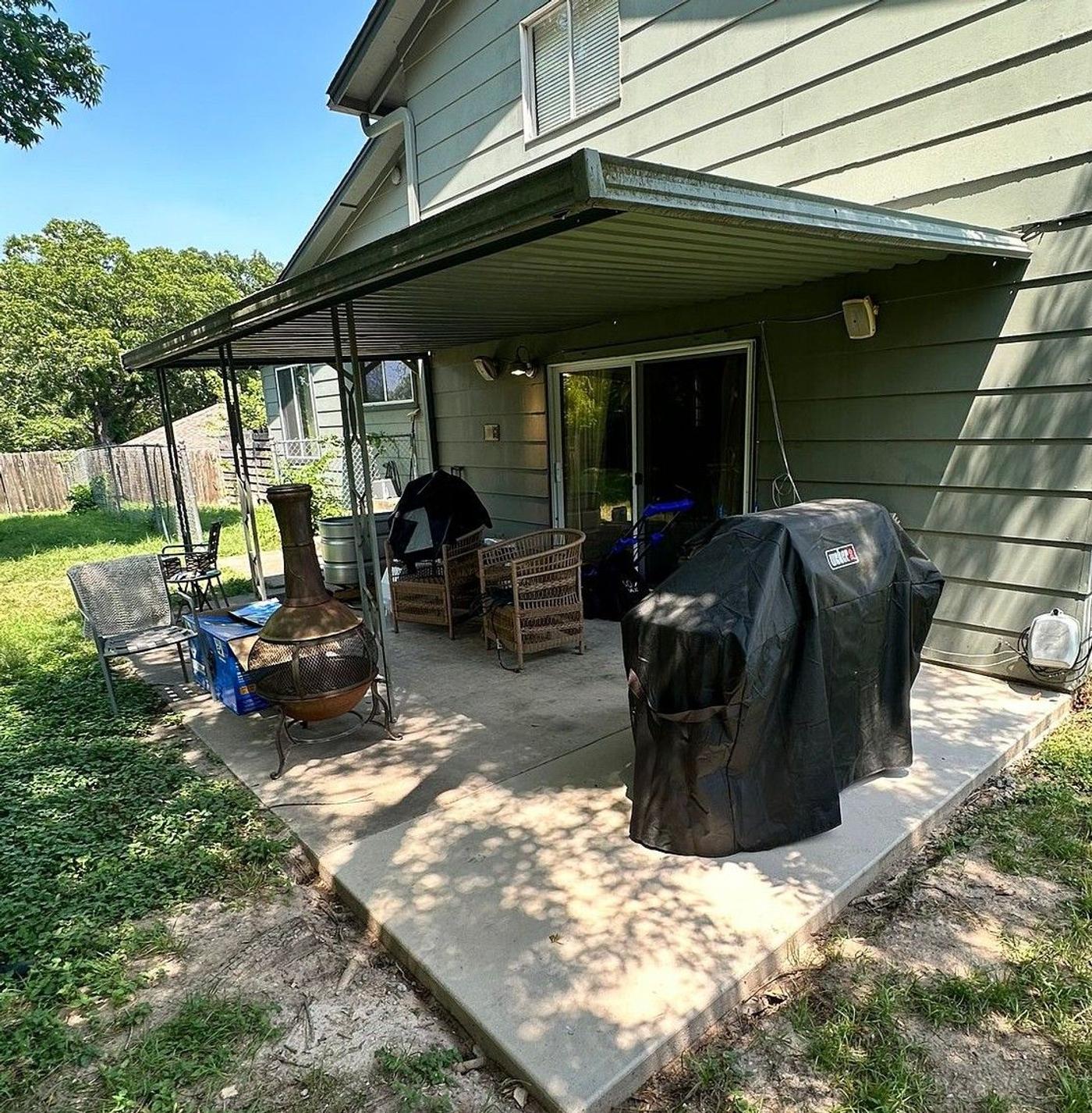 Before: Patio Covers in Quail Creek, Austin, TX