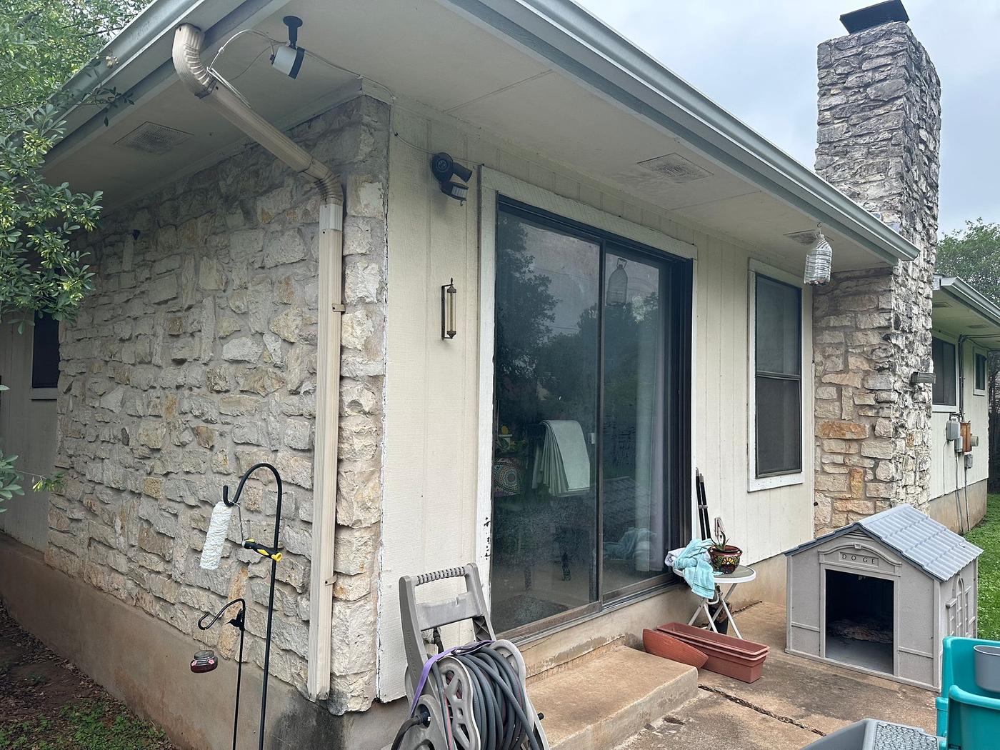 Before the windows & siding project — home exterior in East Oak Hill, Austin