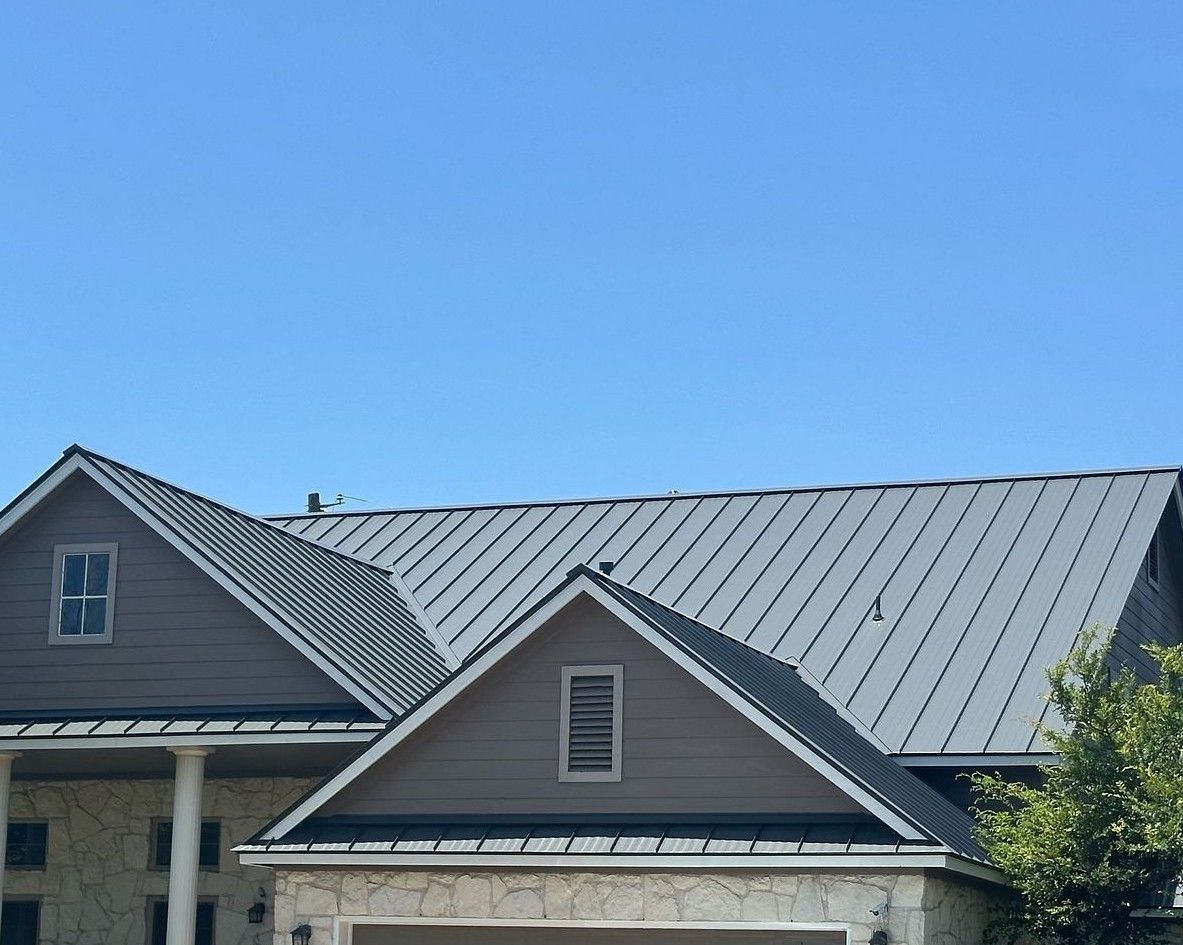 Metal roofing at a home in North Austin, Austin, TX, by Austin Pro