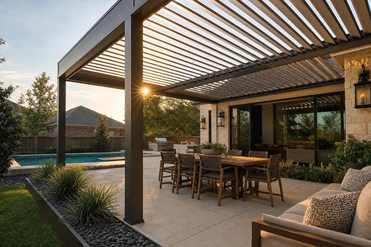 One Button, Sun or Storm: How the Motorized Louvered Pergola Became the Roof Smart Homeowners Now Expect