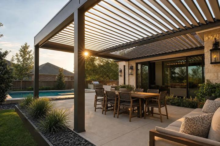 One Button, Sun or Storm: How the Motorized Louvered Pergola Became the Roof Smart Homeowners Now Expect