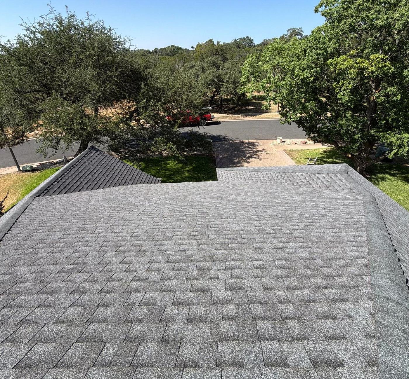 After: GAF shingle roofing & siding completed in Legend Oaks, Austin
