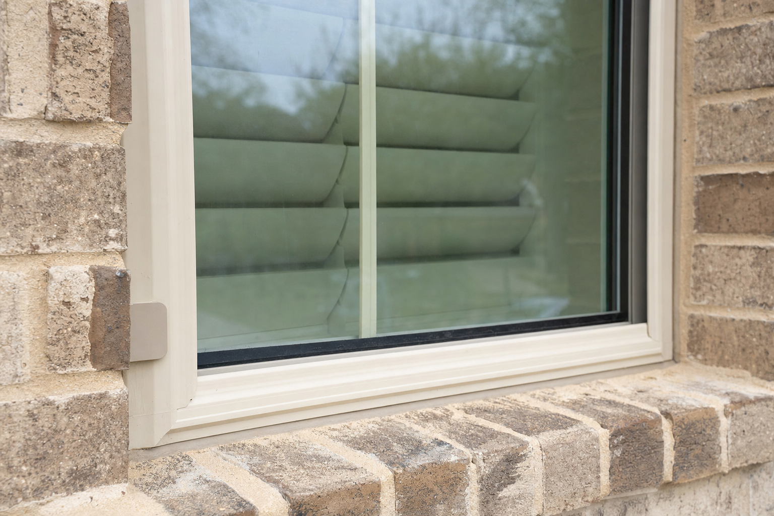 NFRC sticker showing SHGC and U-factor ratings on a replacement window