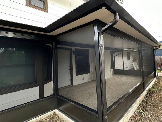 A new Renaissance patio cover in Robin Forest, TX, installed by Austin Pro