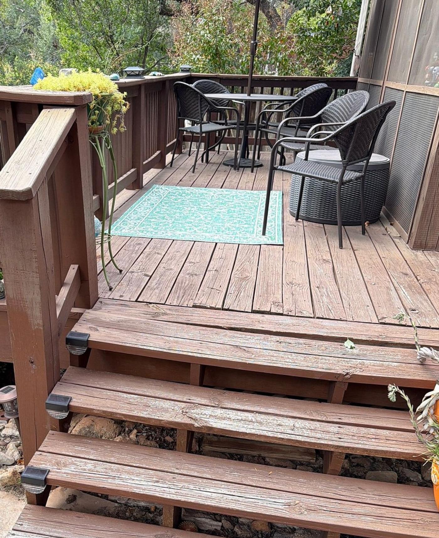 Before: Decking in Flintrock Falls, Lakeway, TX