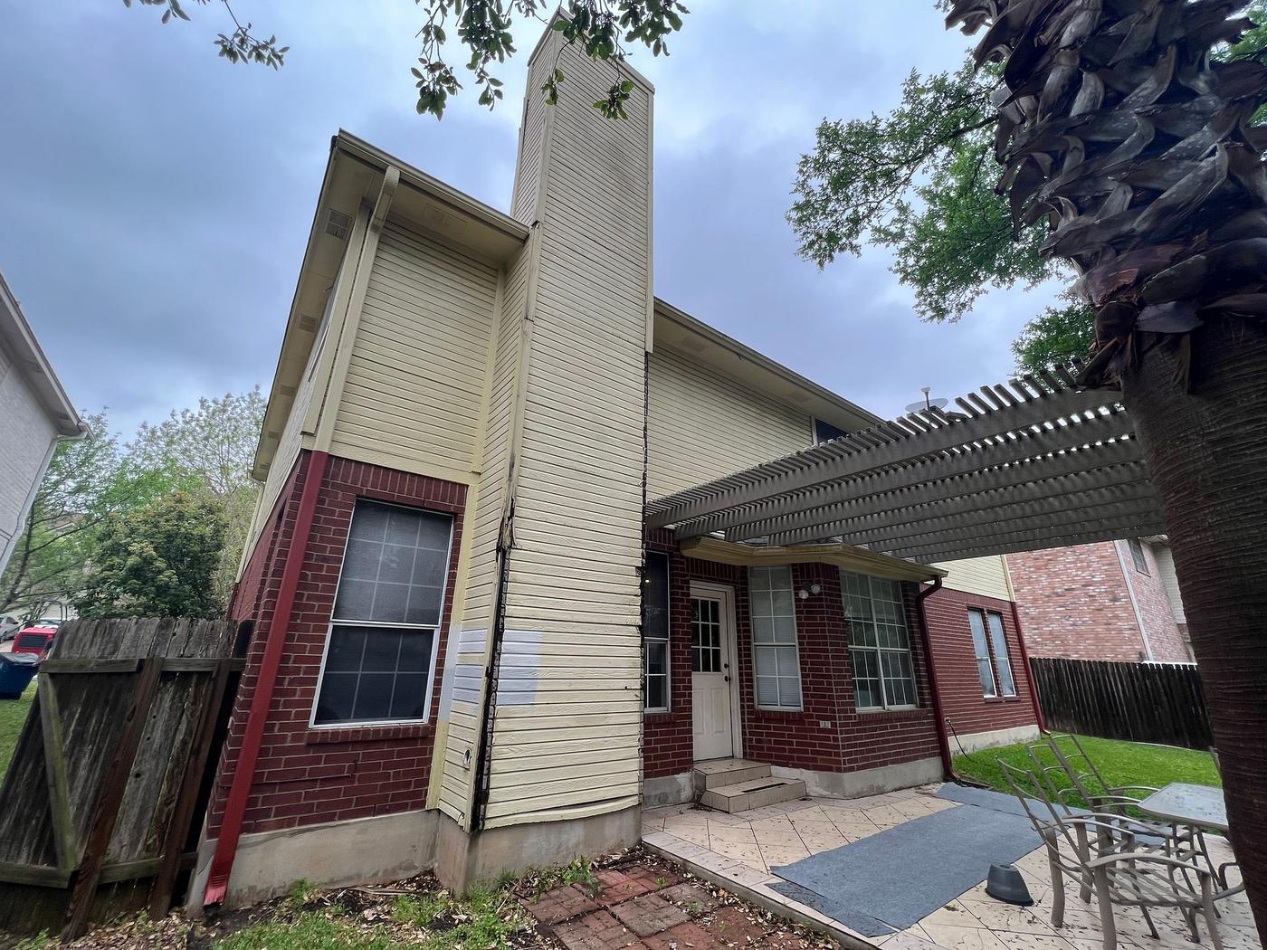 Before: Siding in Maple Run, Austin, TX