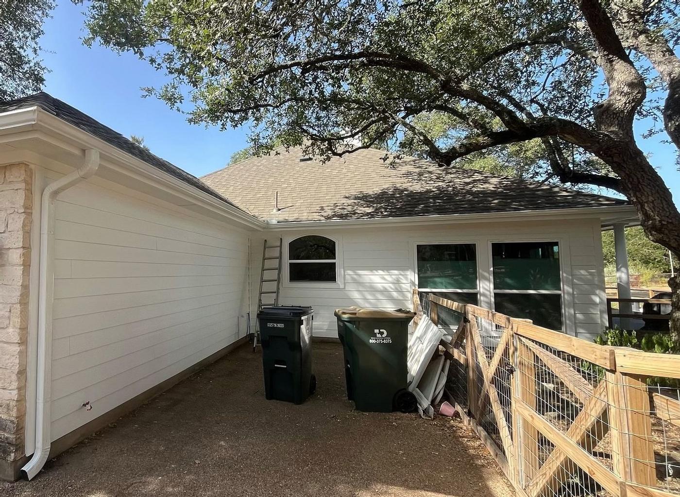 After: James Hardie siding & gutters completed in Austin