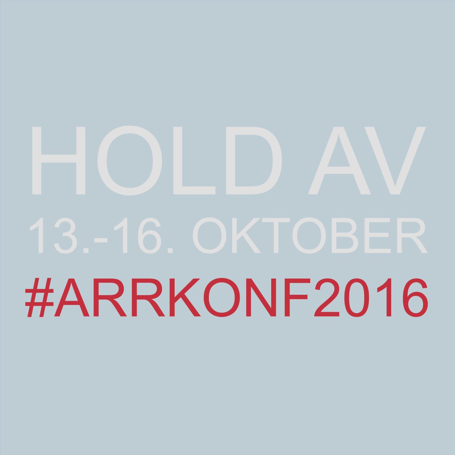 Dato for Arrangørkonferansen 2016 er klar!