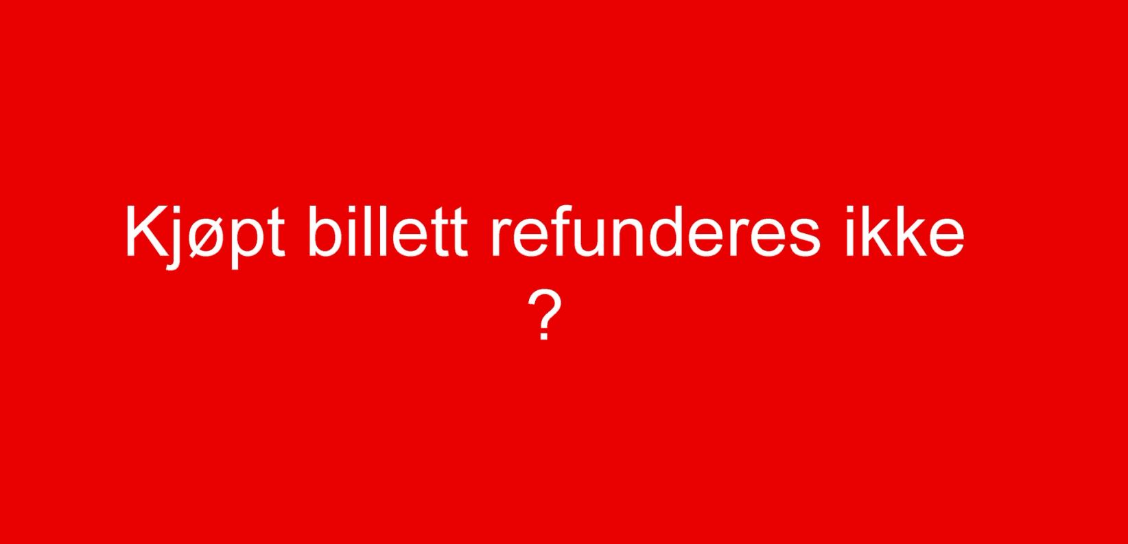 Rutiner for refusjon av festivalbilletter ved programendringer og avlyste konserter