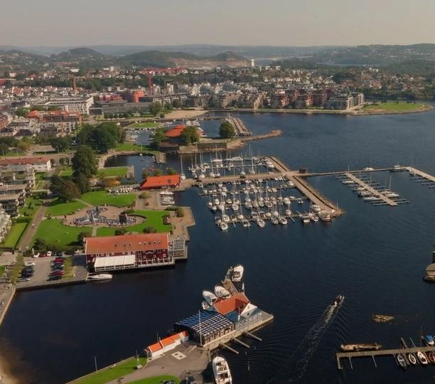 Et oversiktsbilde av Kristiansand