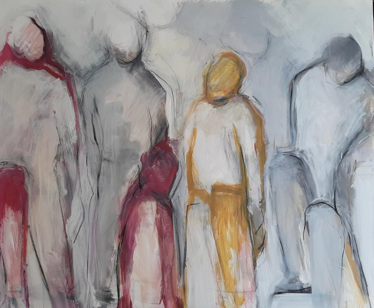 Ingrid Mühlbachler – waiting 1, 2024, Acryl auf Leinwand