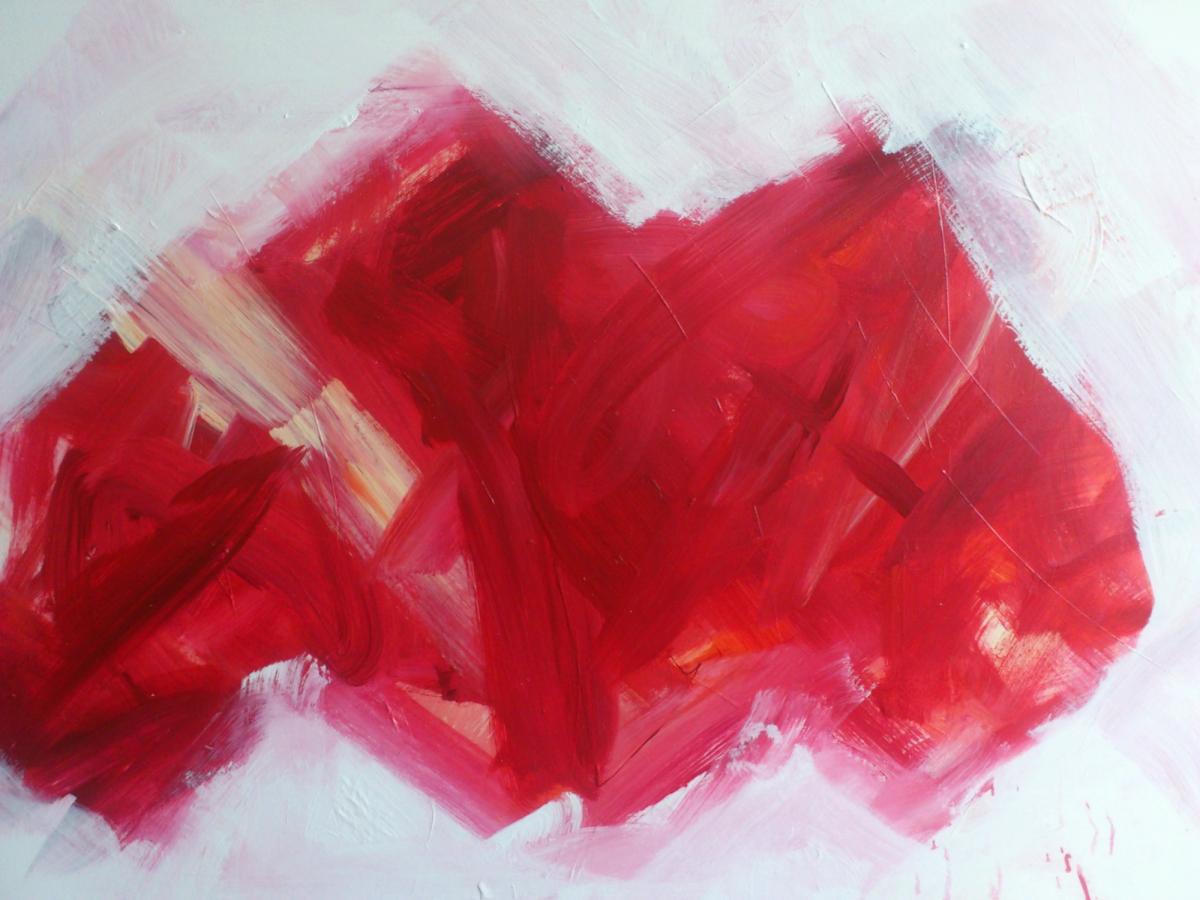 Ingrid Mühlbachler – red mountain, 2016, Acryl auf Leinwand