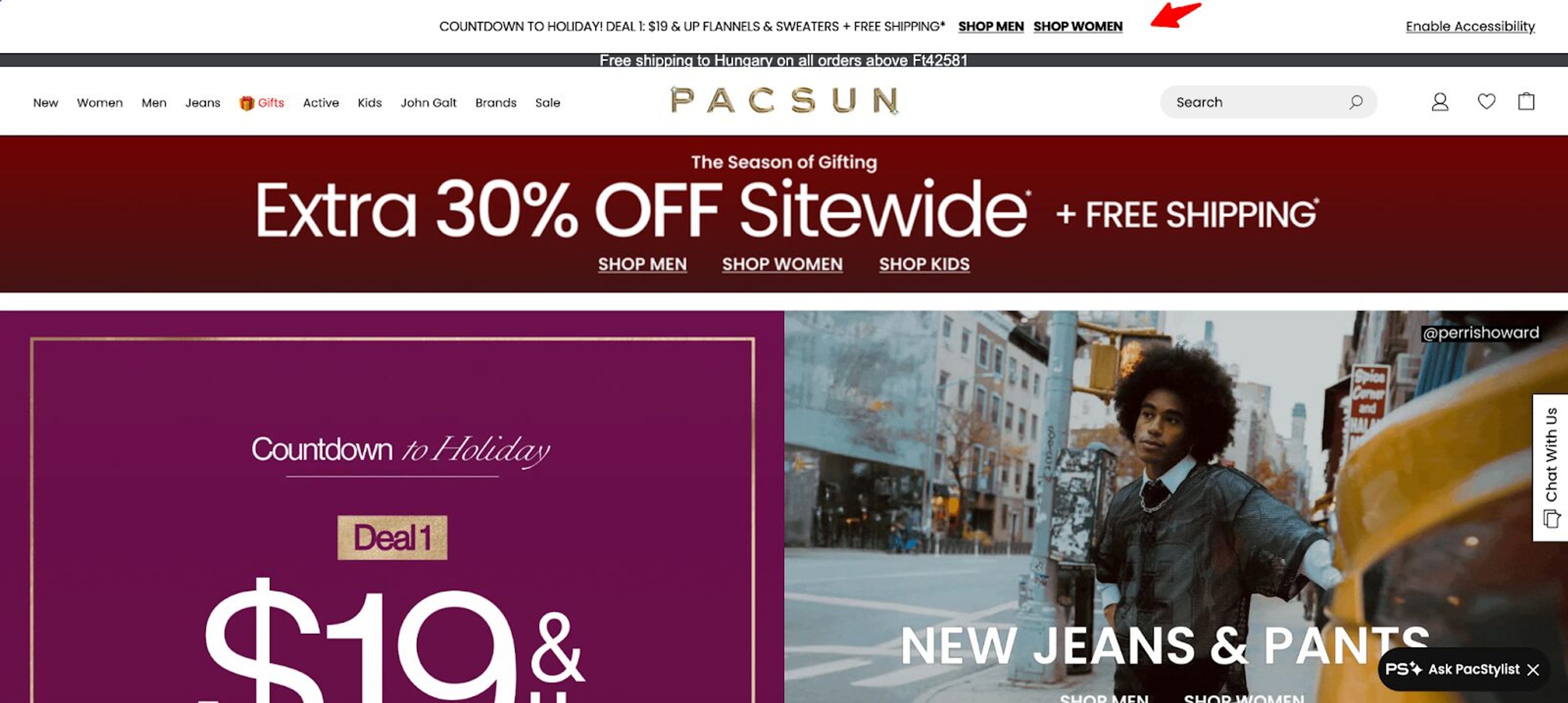 Pacsun website CRO