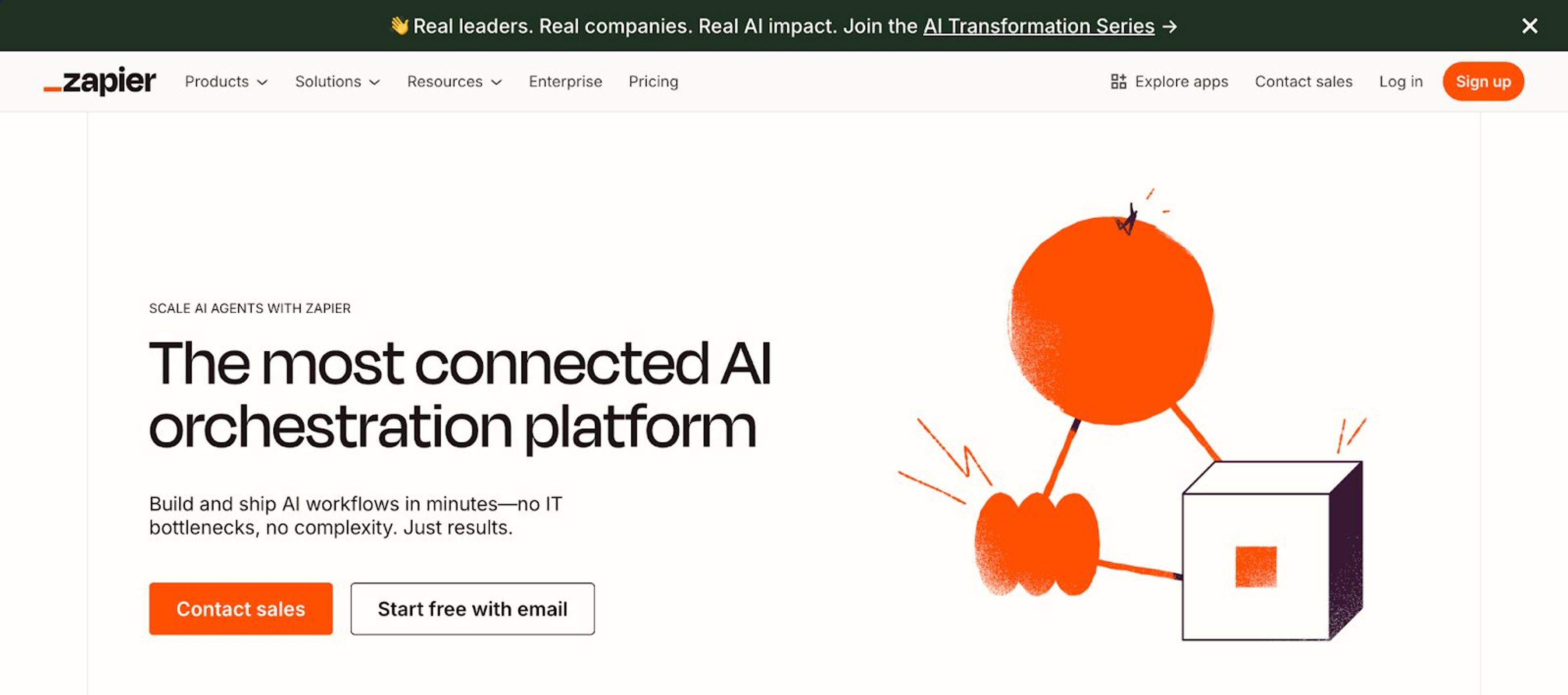 Zapier website headline