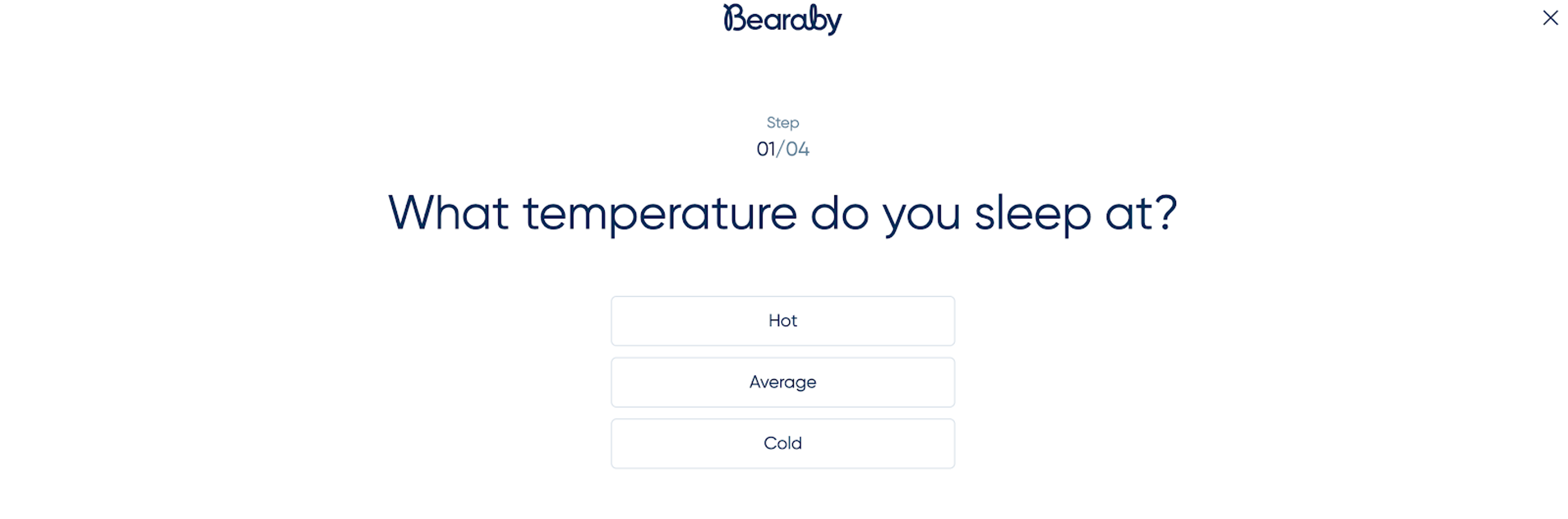 Their recommendation quiz is asking about customer preferences.