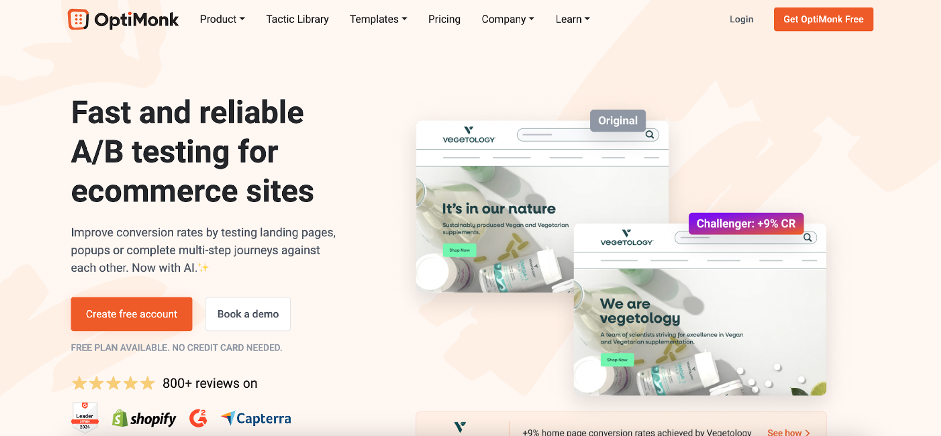 Create personalized experiences with OptiMonk