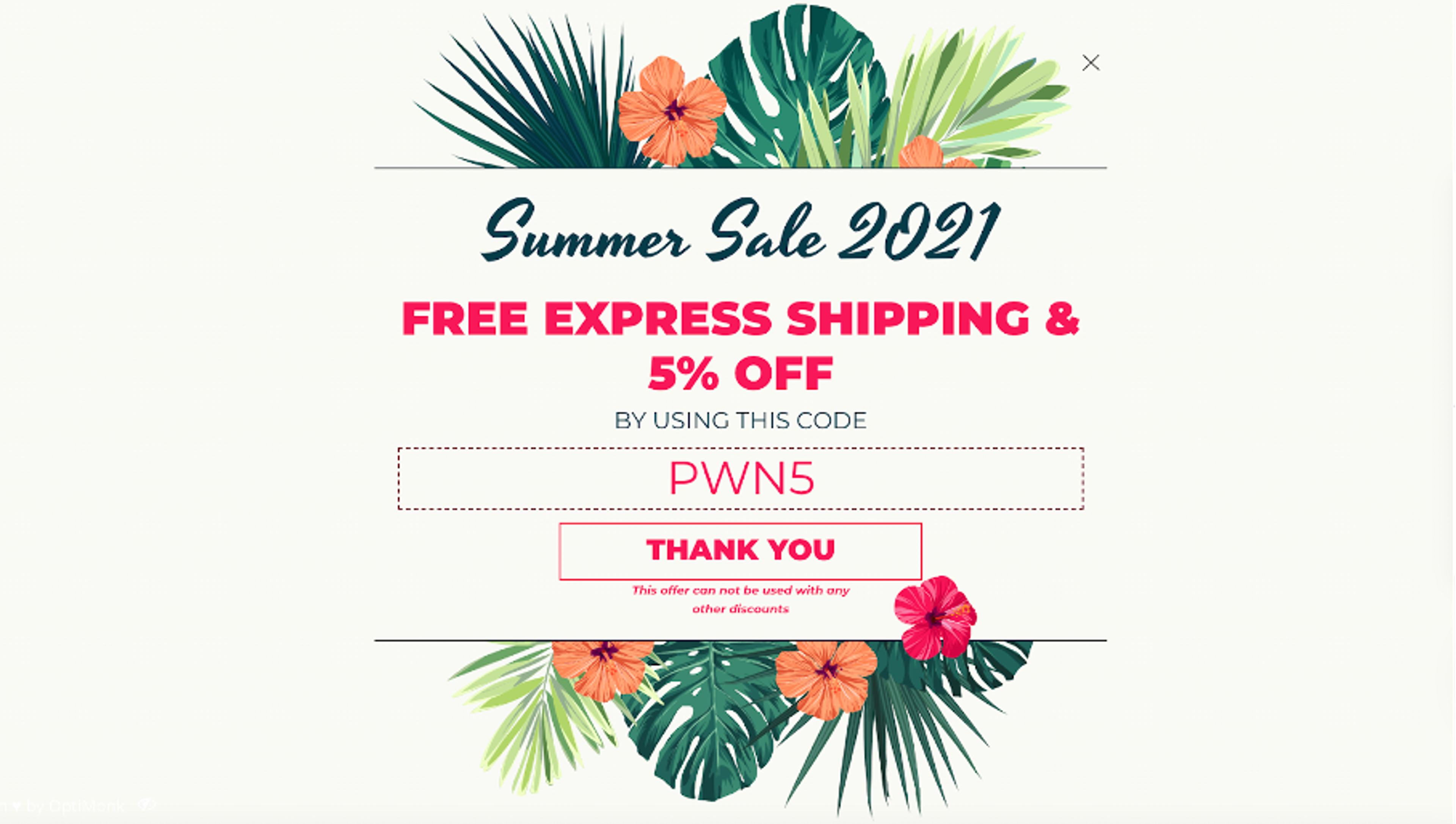 A discount popup from annandeveboutique.com