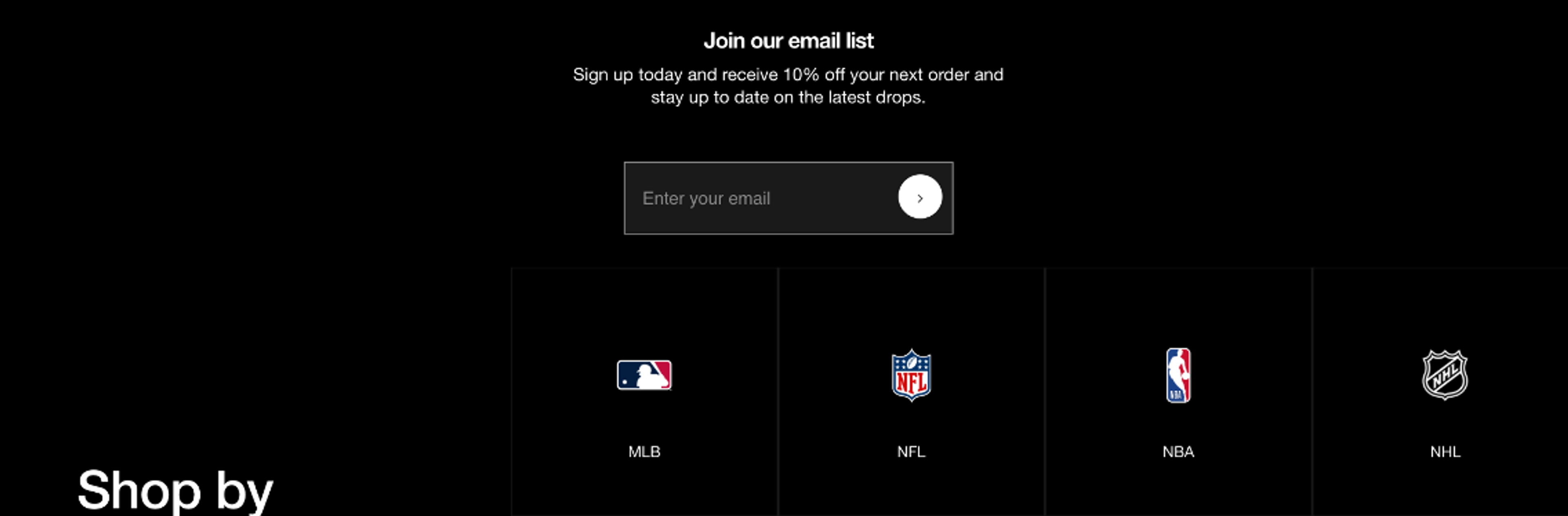 New Era Cap uses embedded forms for email capture