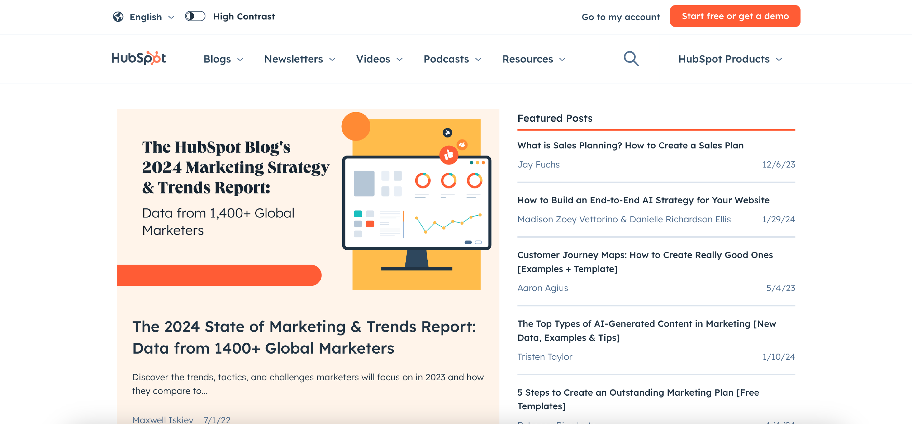 Hubspot marketing blog