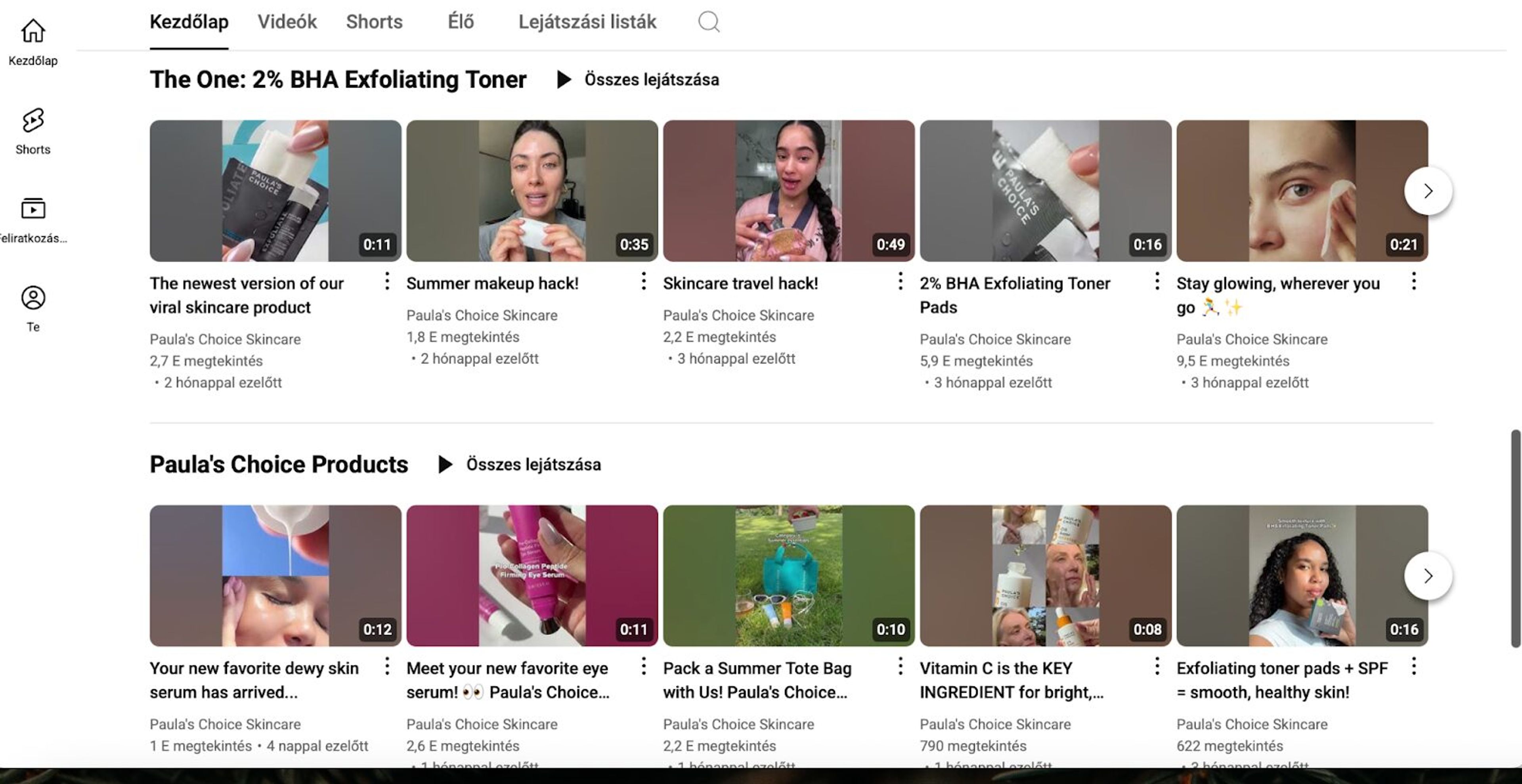 Paula's choice YouTube