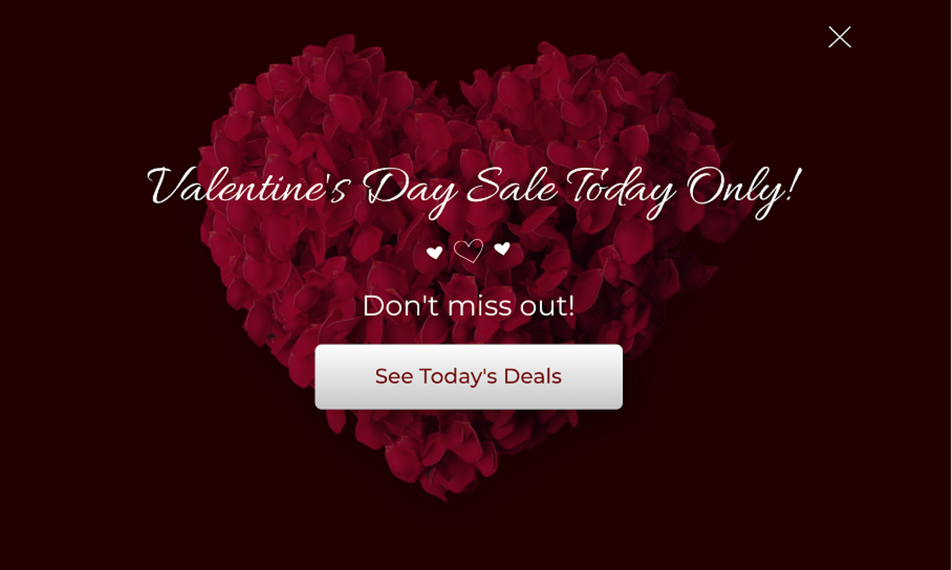 A promotional popup from floweradvisor.co.id