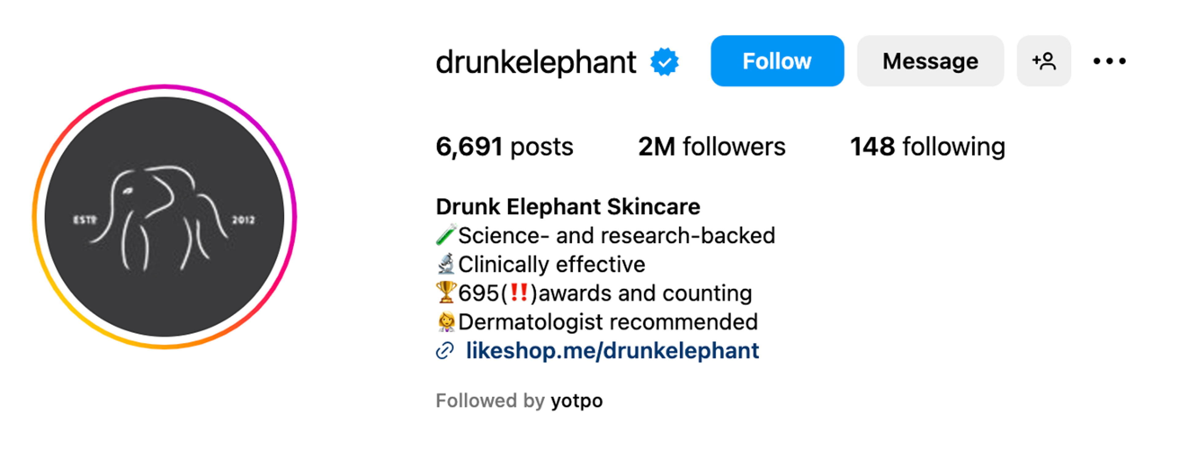 Drunk Elephant Instagram