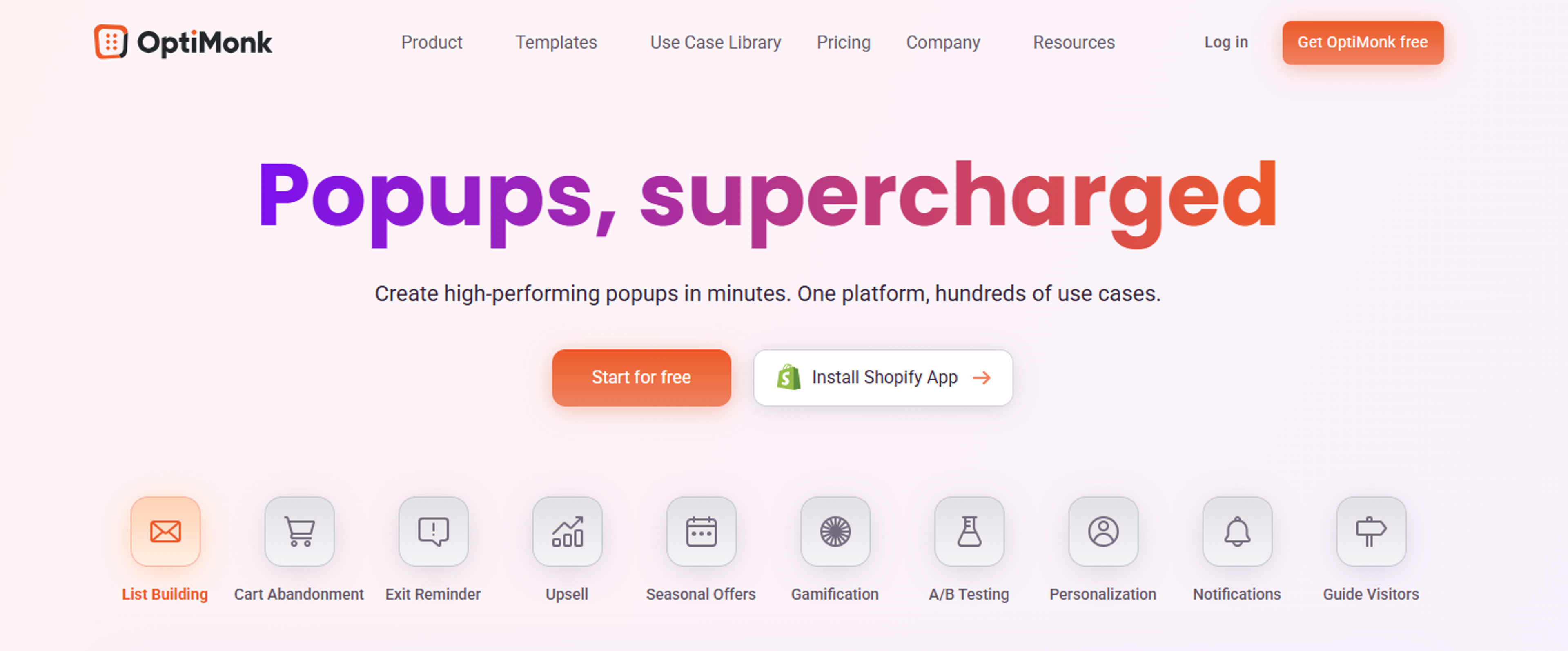 OptiMonk cross-selling popups Shopify app