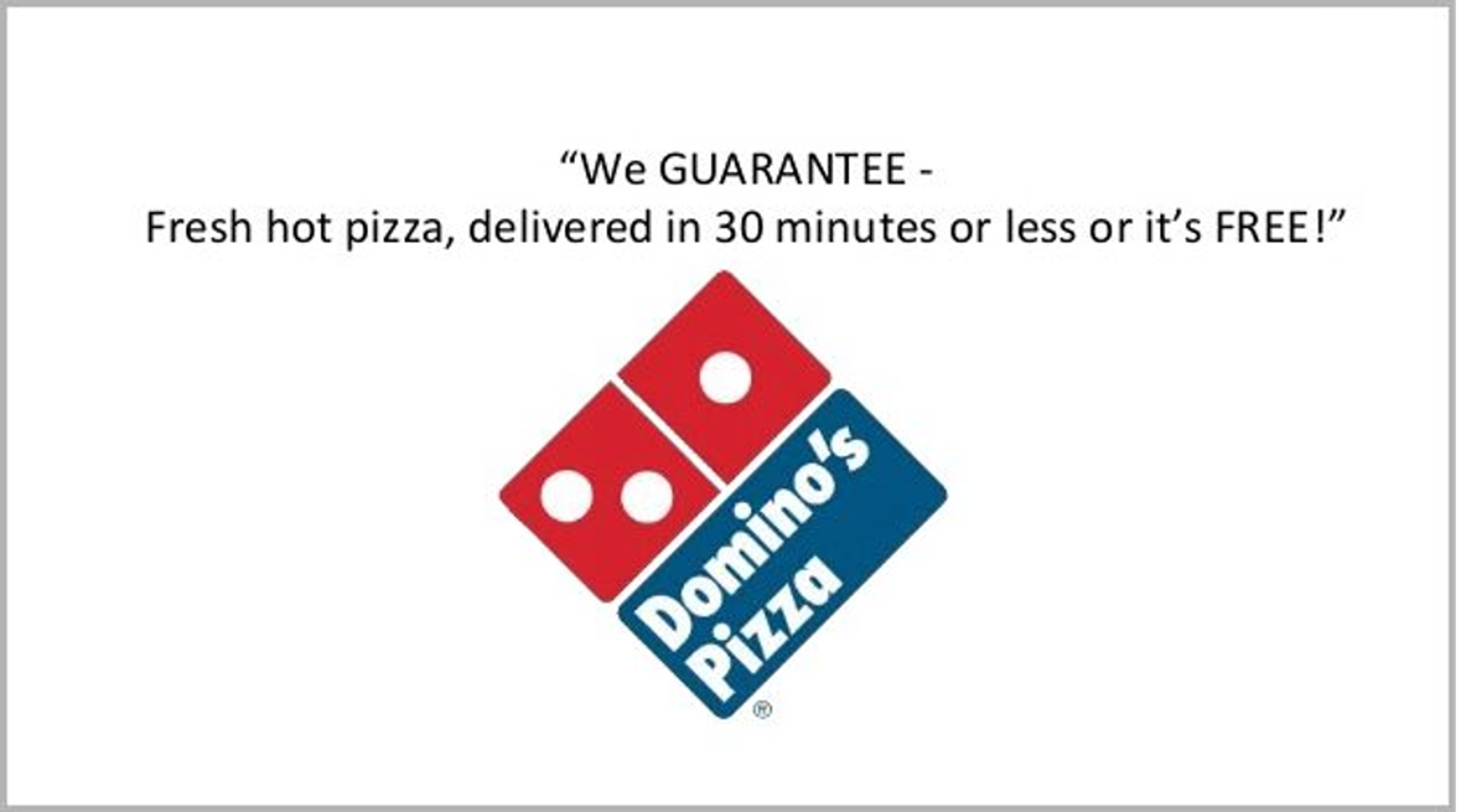 Domino’s Unique Selling Proposition