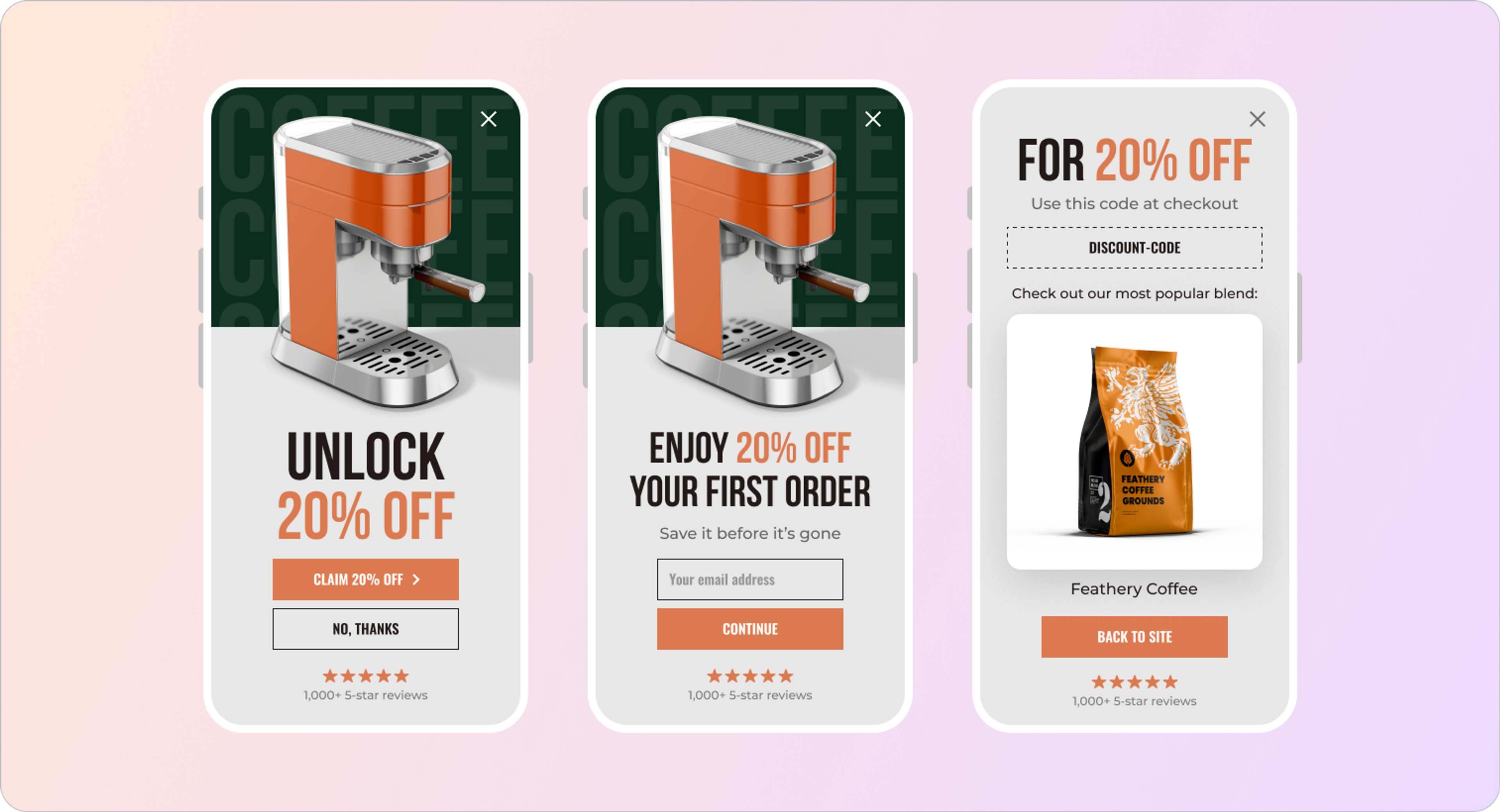 smart discount popup usecase