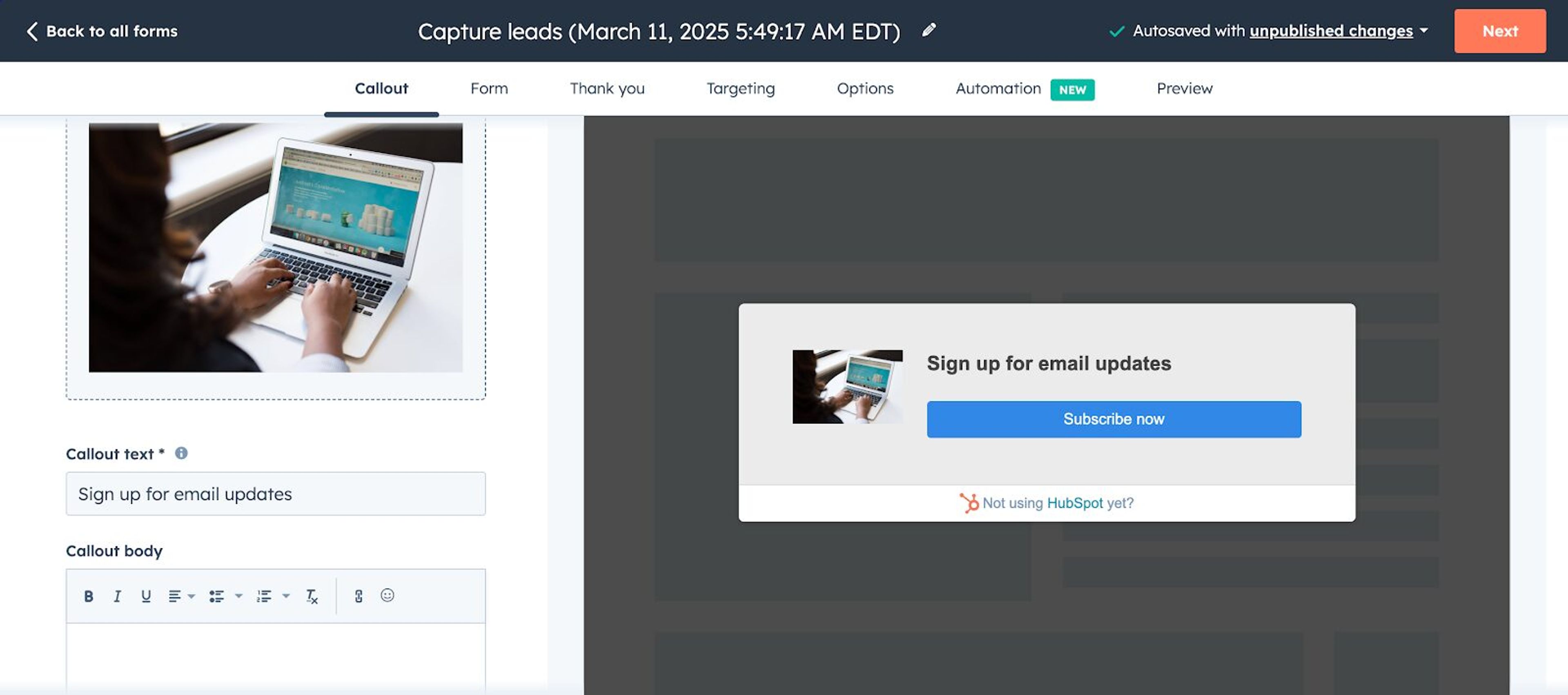 Sharpen your Hubspot skills by creating a Hubspot popup.