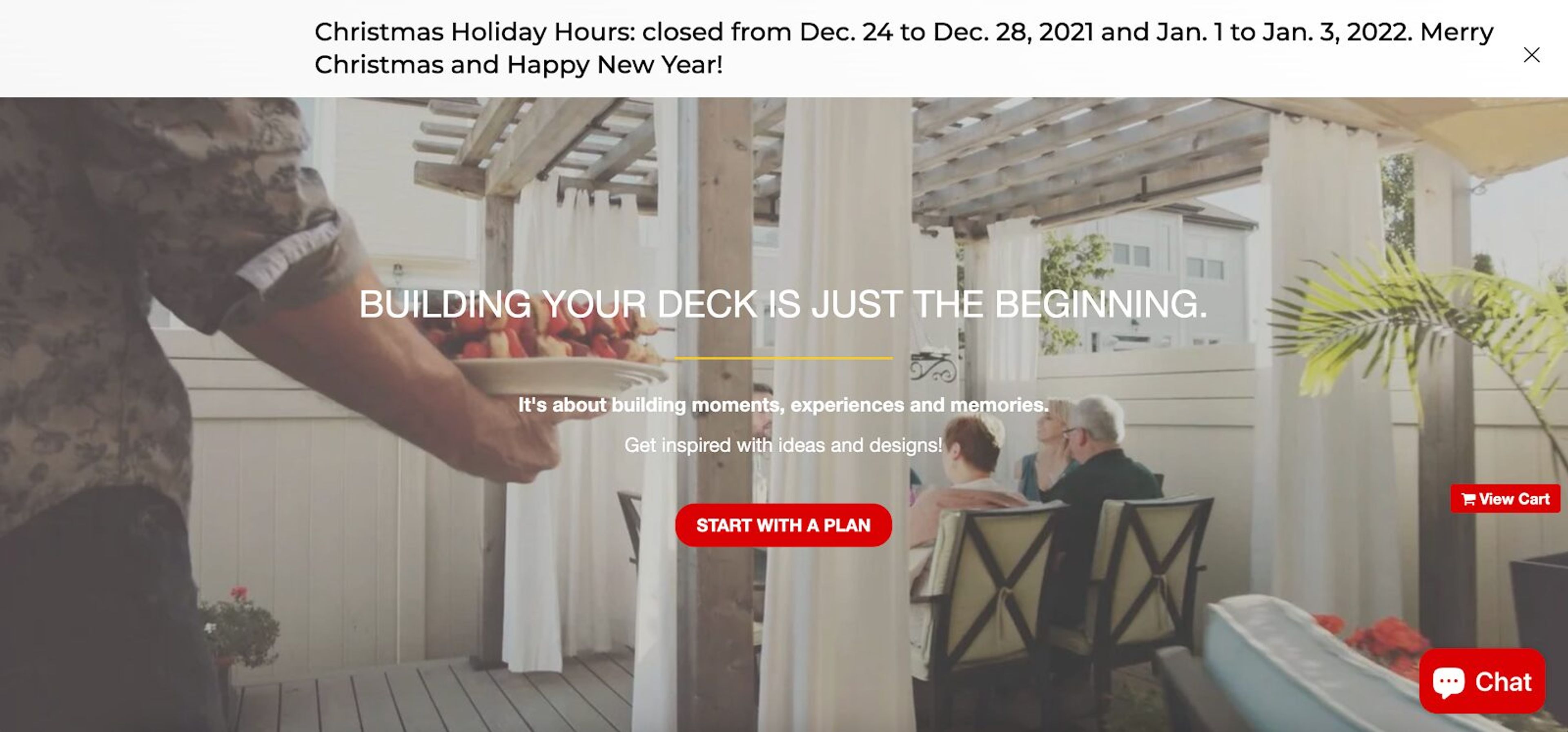 Deck's Go sticky bar example