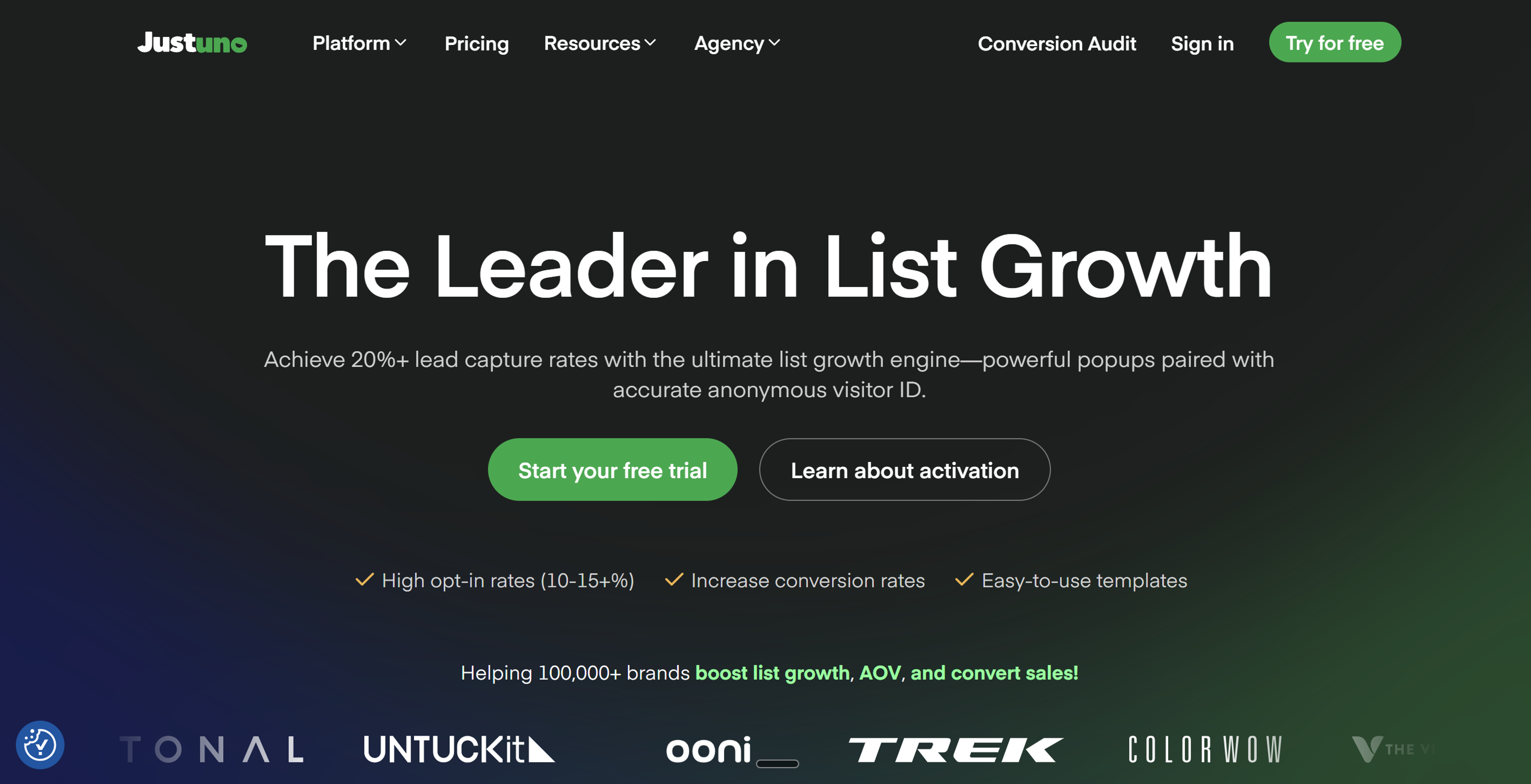 Justuno is a conversion optimization platform for ecommerce