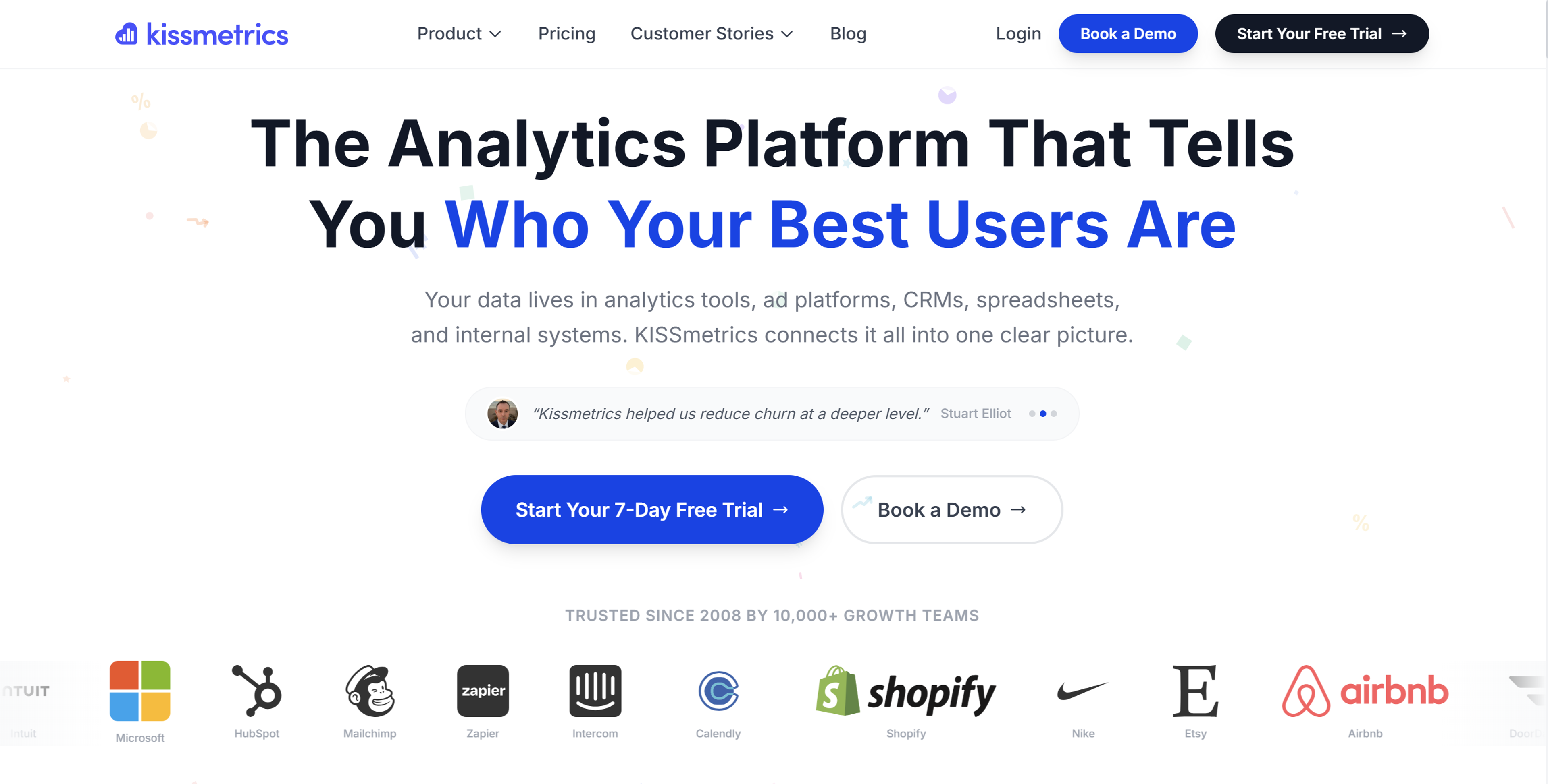 Kissmetrics is a behavioral analytics platform