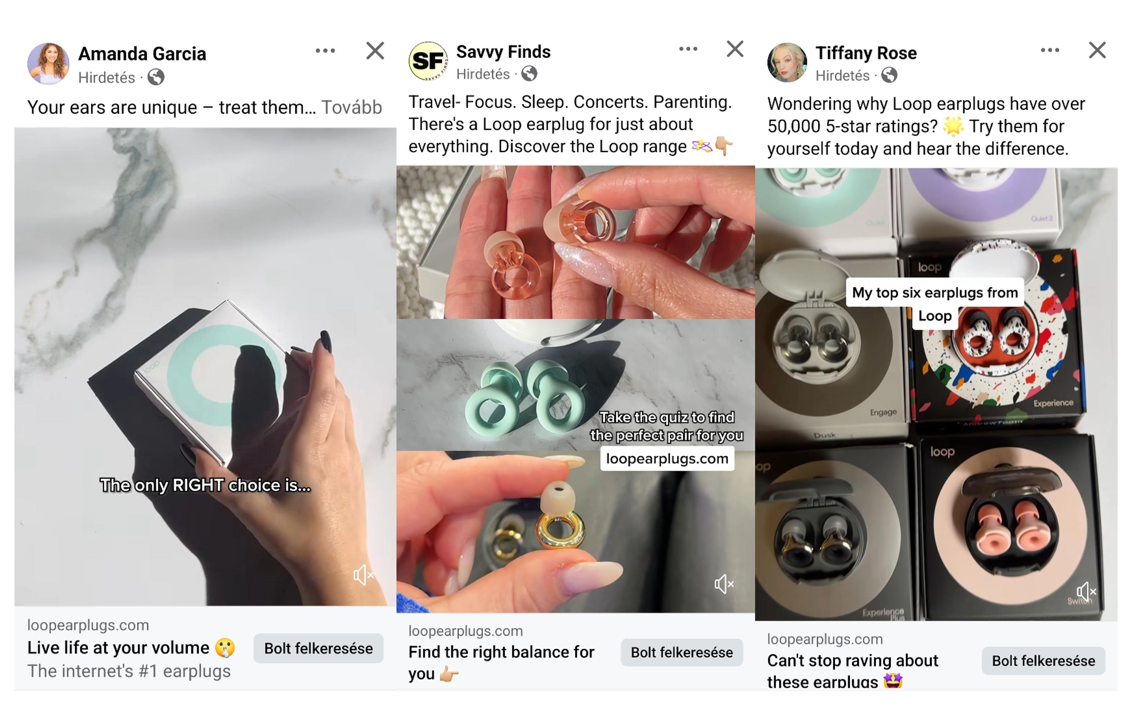 Loop Earplugs Facebook ads