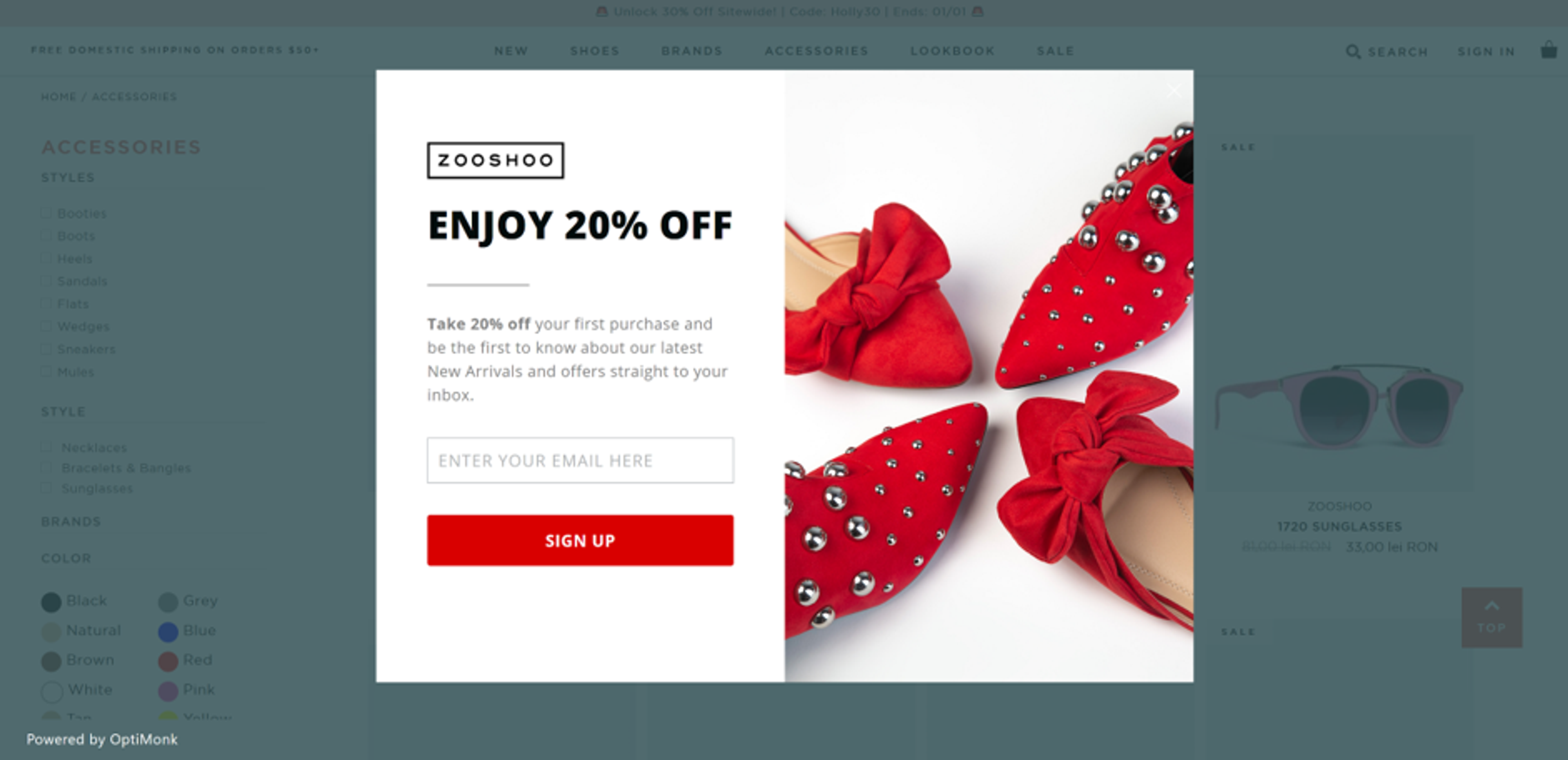 ZooShoo popup a/b testing