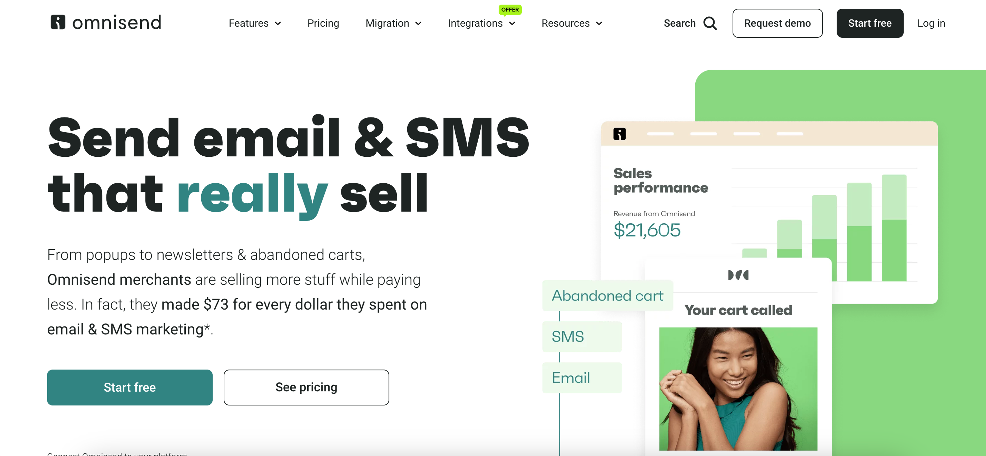 Omnisend email marketing software