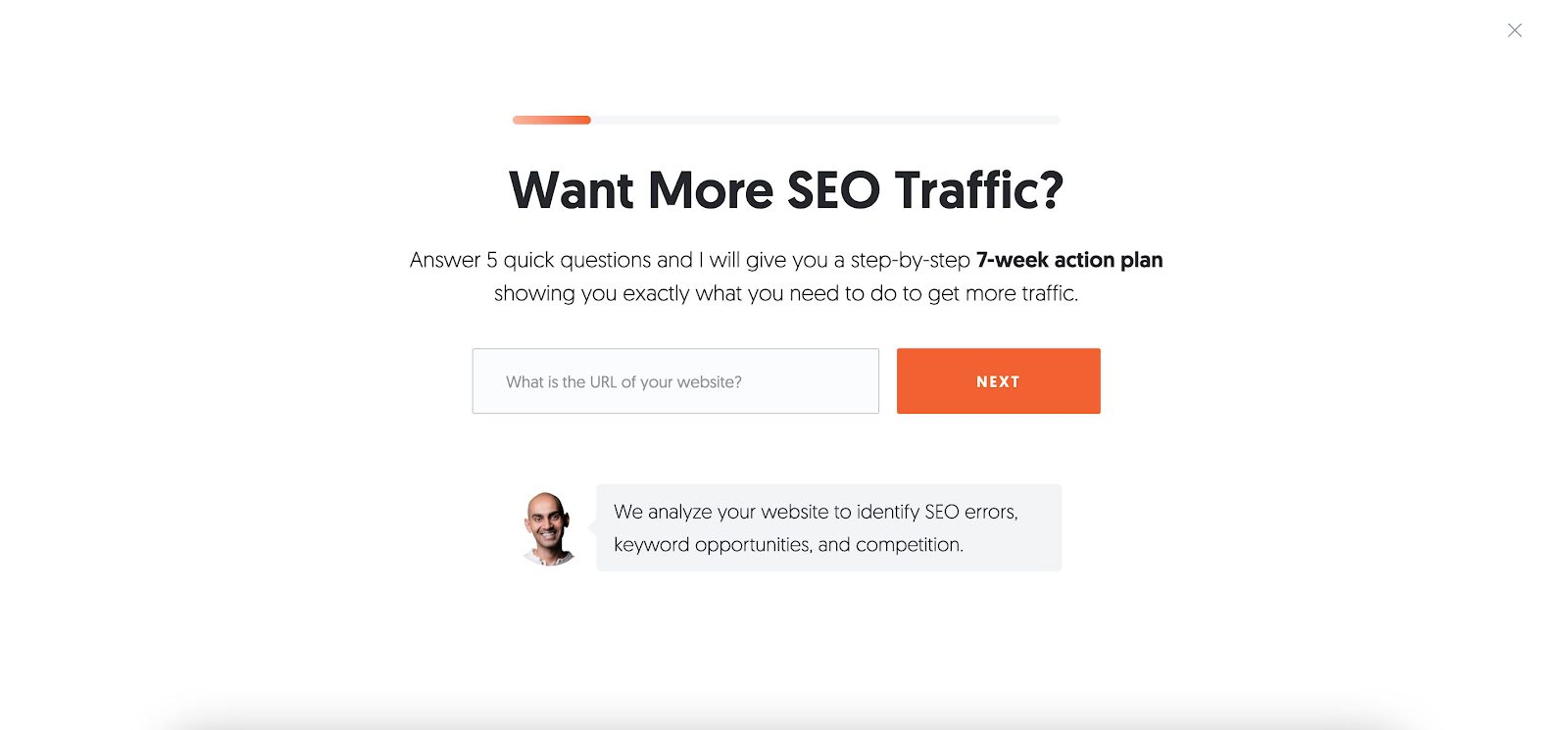 Neil Patel's way of gating content is highly effective