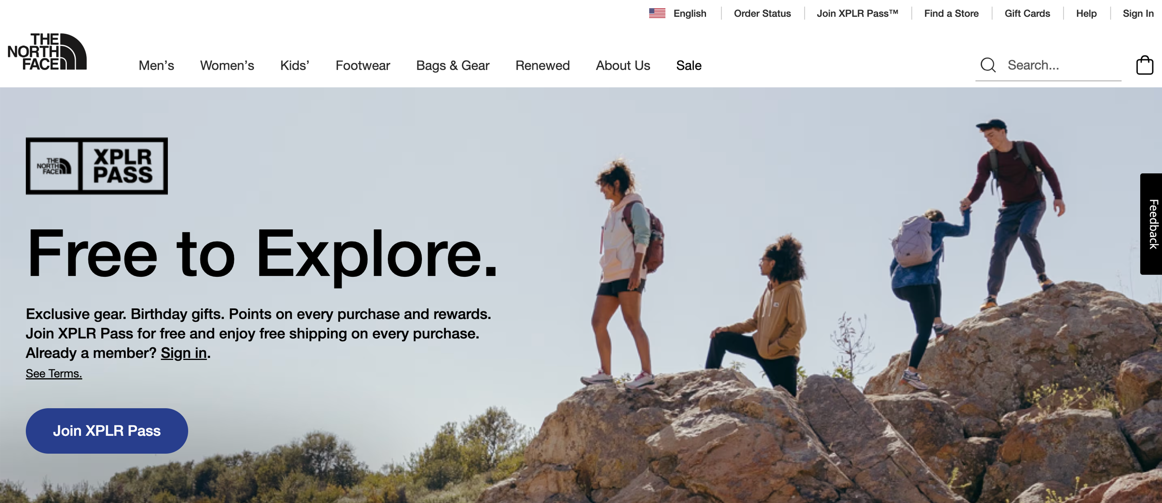 The North Face XPLR Pass points-based loyalty programs