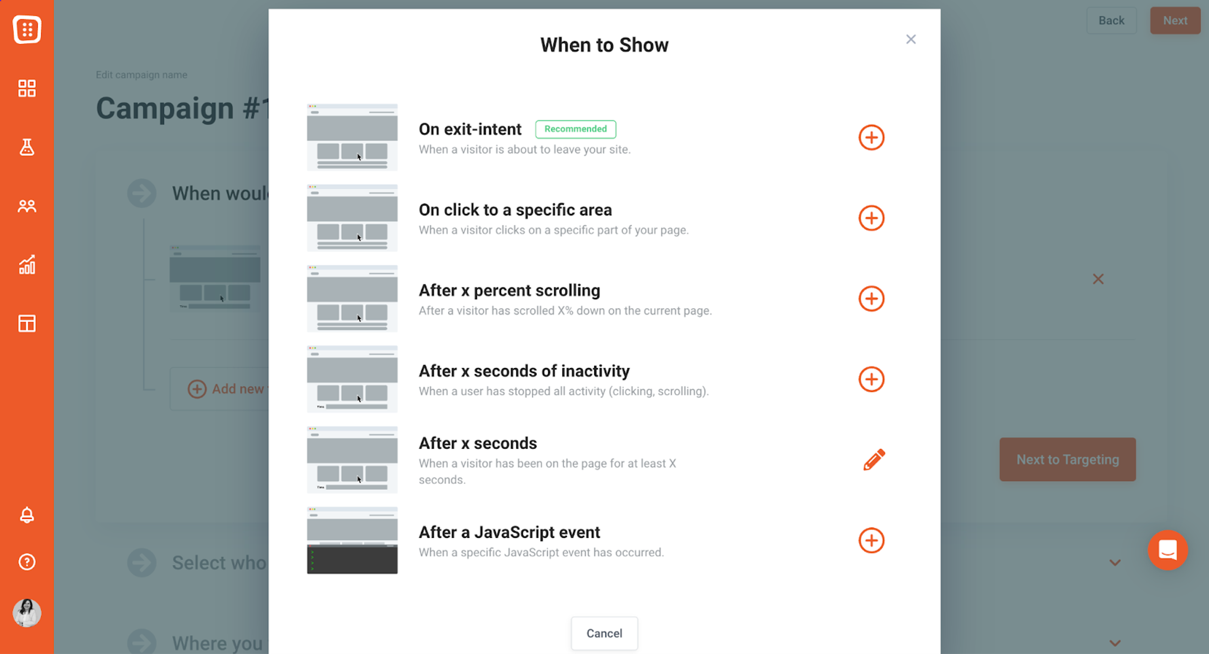Target and trigger your video popup