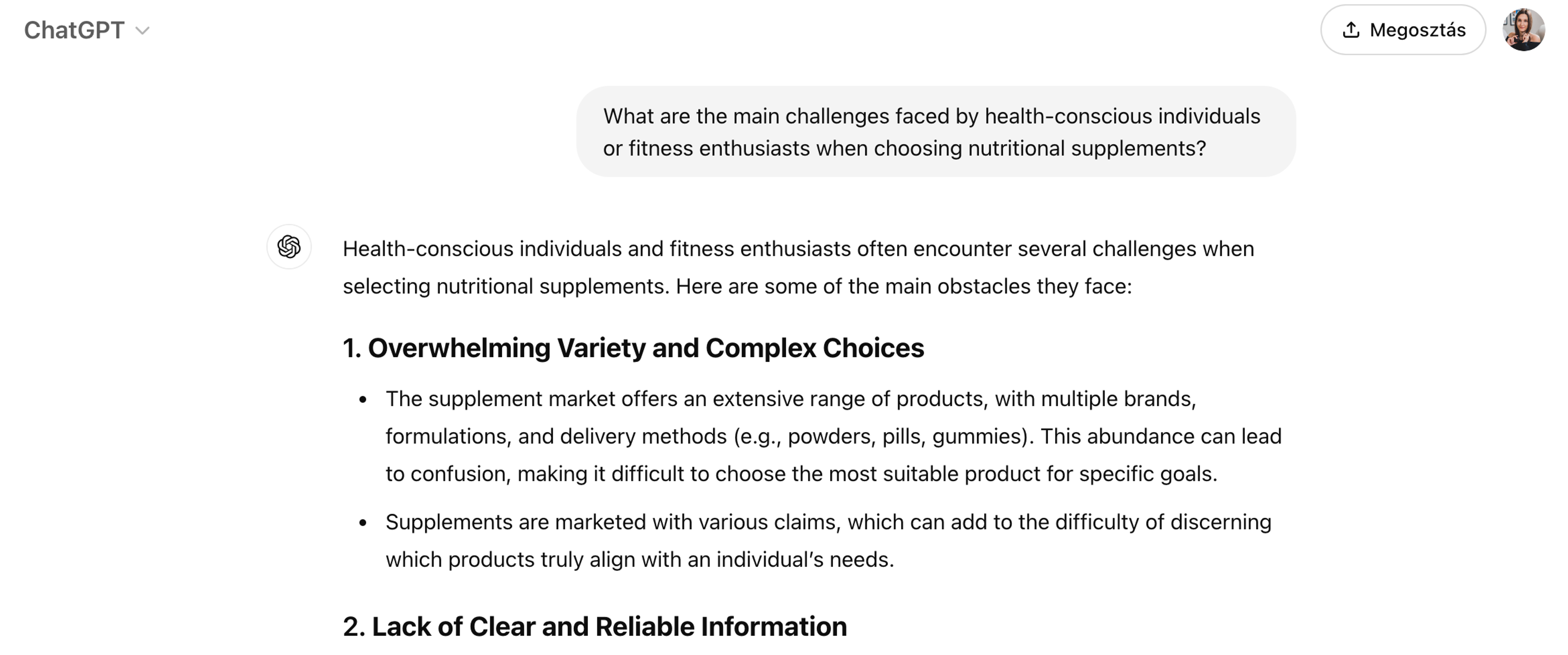 ChatGPT marketing prompt example