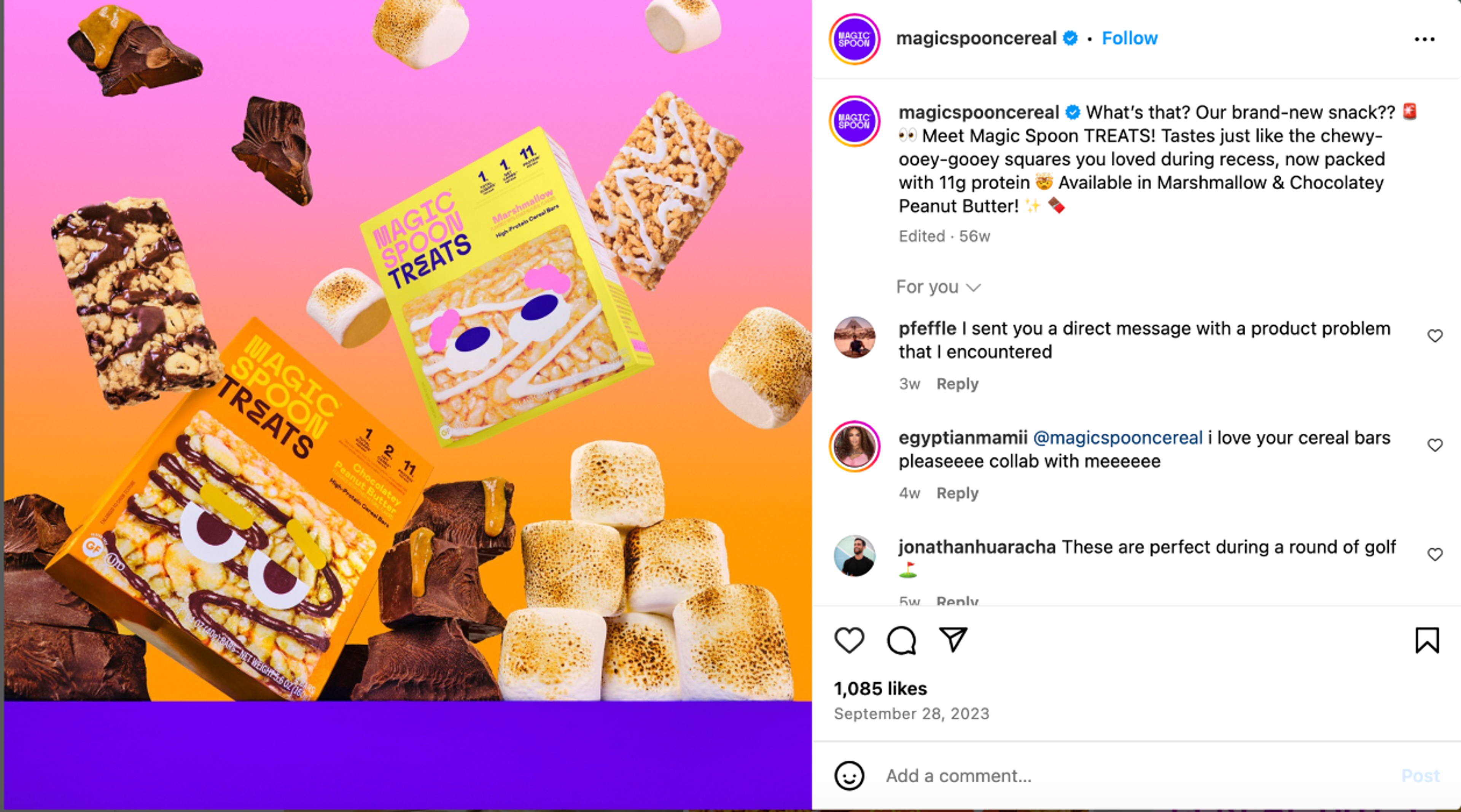 Magic Spoon social media post teasing new product