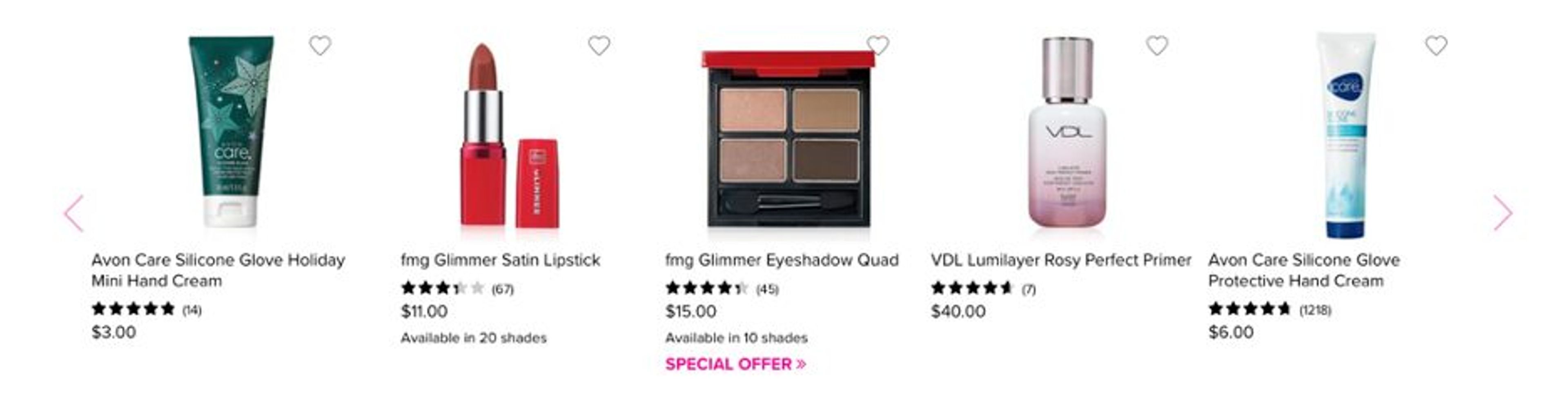 AVON product recommendations