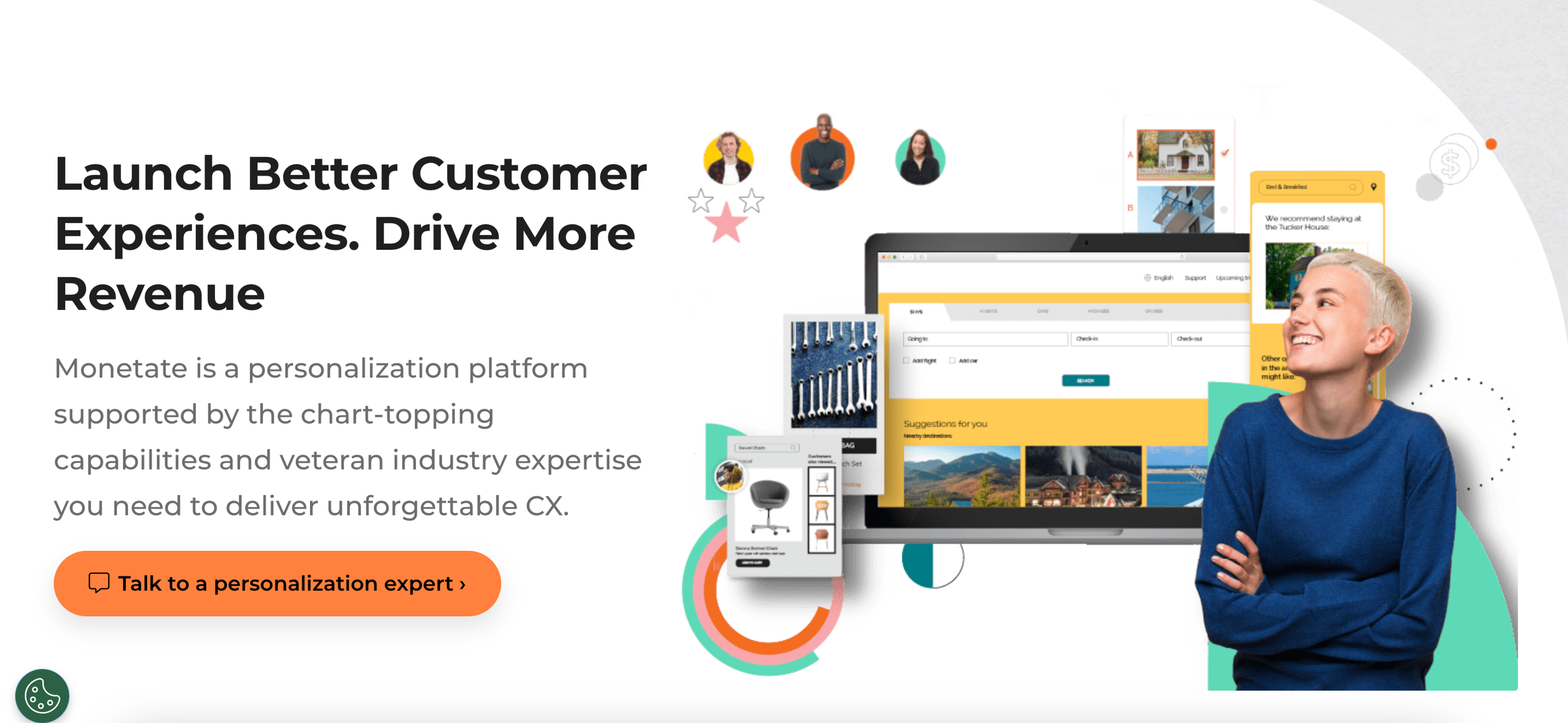 Monetate can help small businesses to increase revenue through personalize product recommendations.