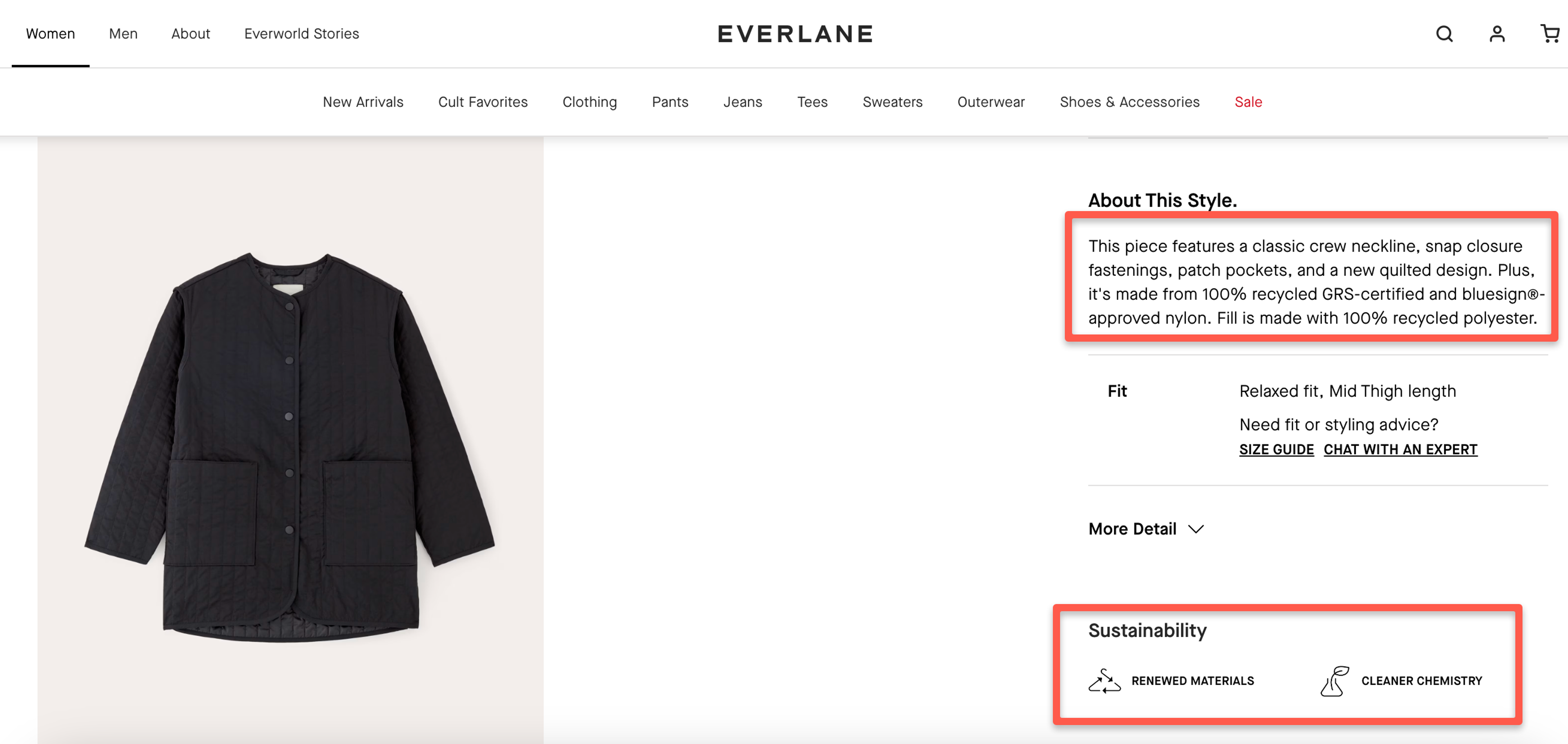 Everlane sustainability