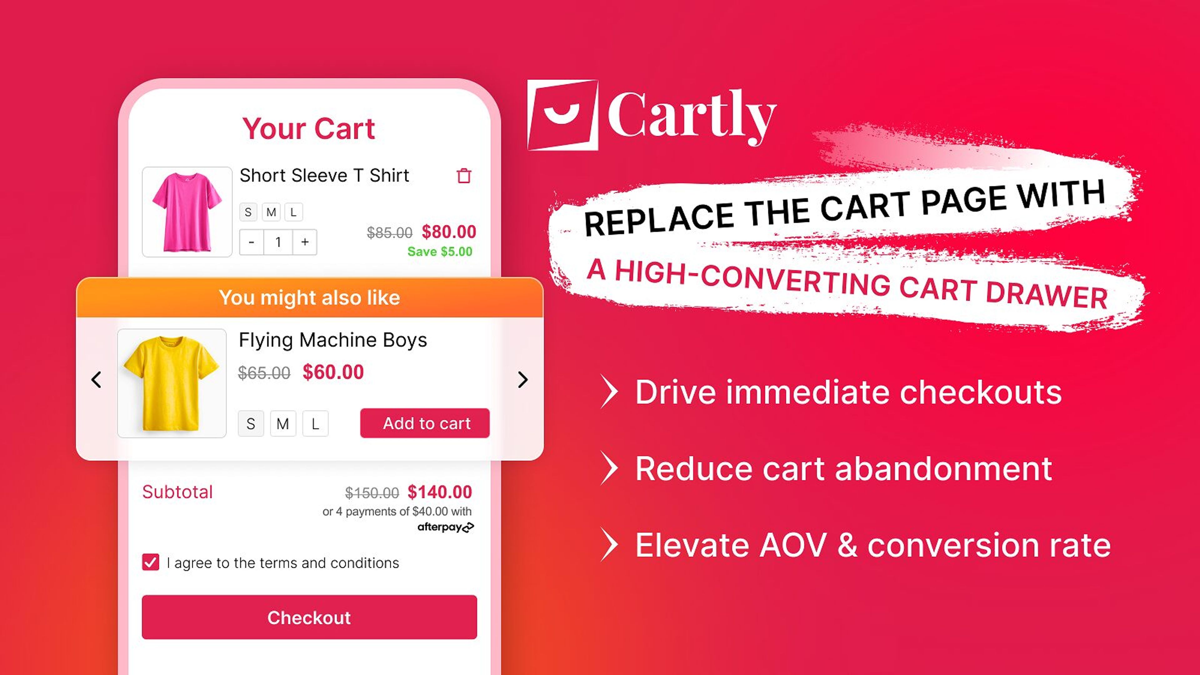 Enhance AOV with cart drawer upsells and cross sell