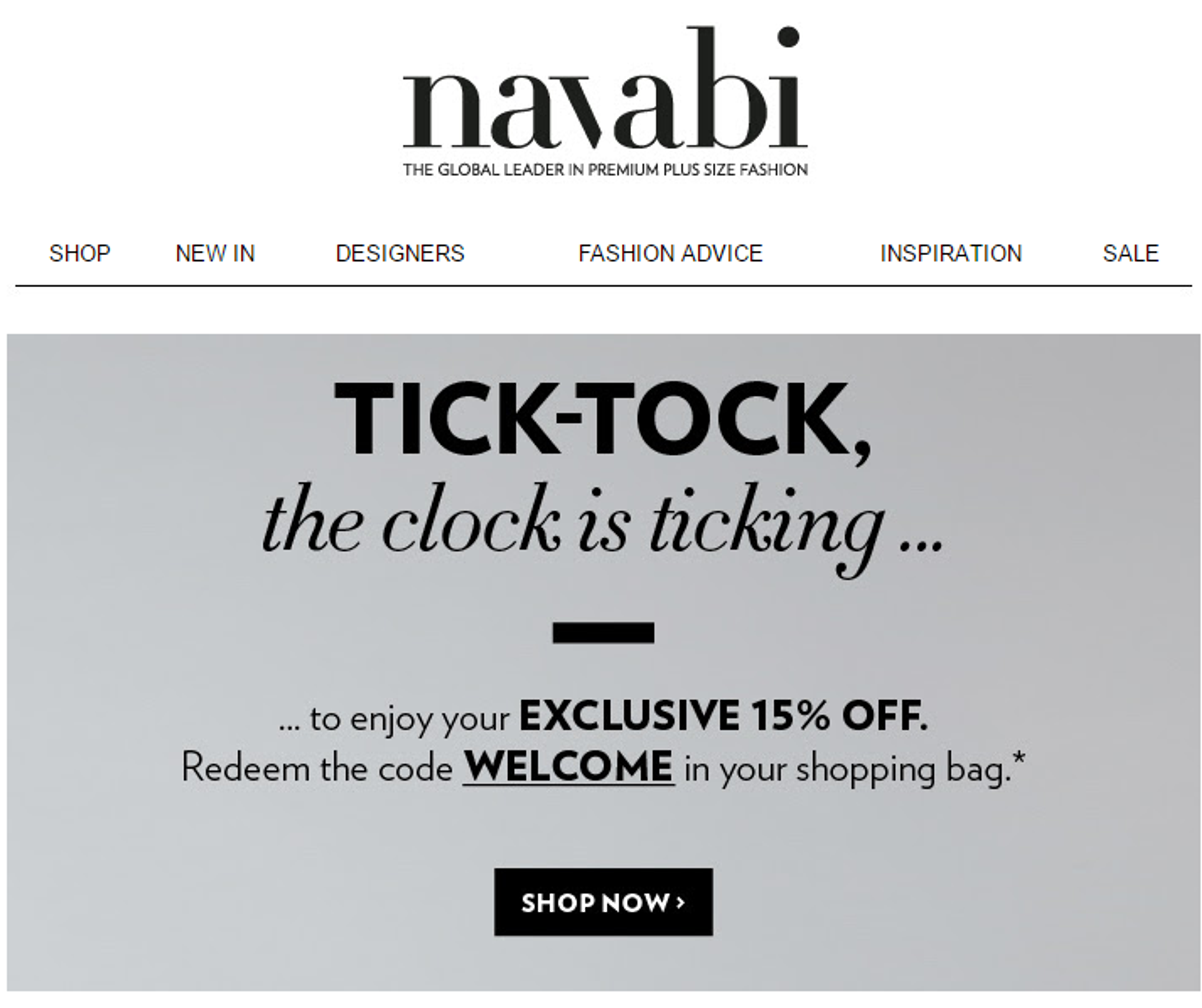 Navabi welcome series email example