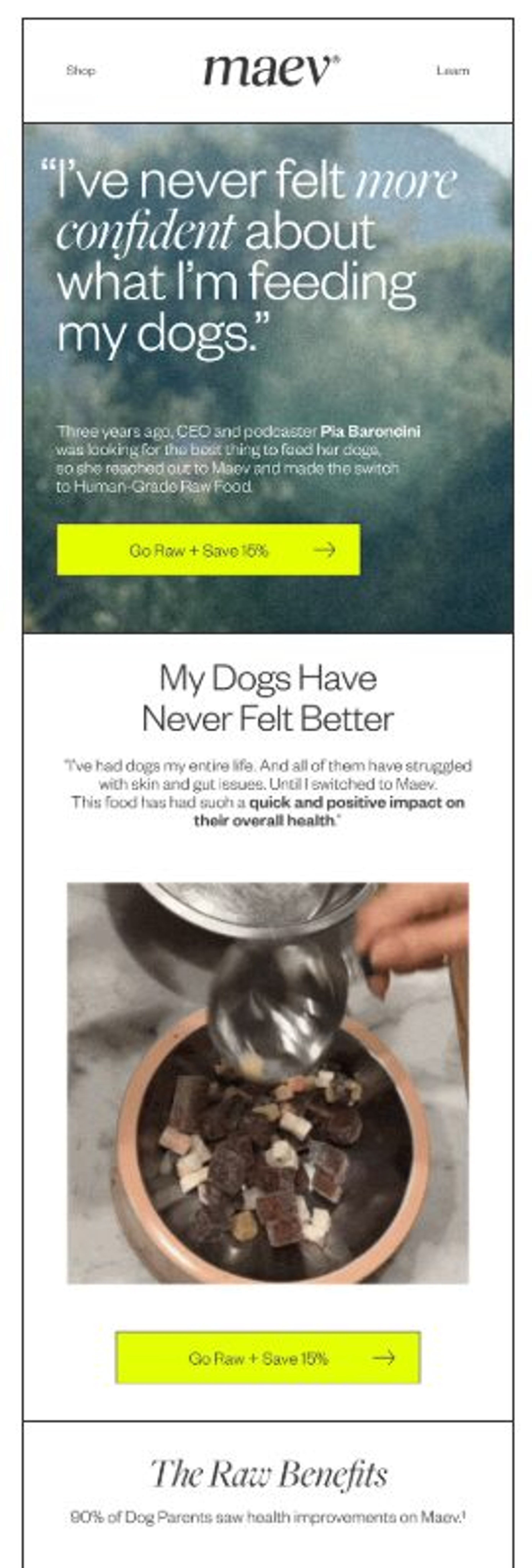 Maev relies on email marketing