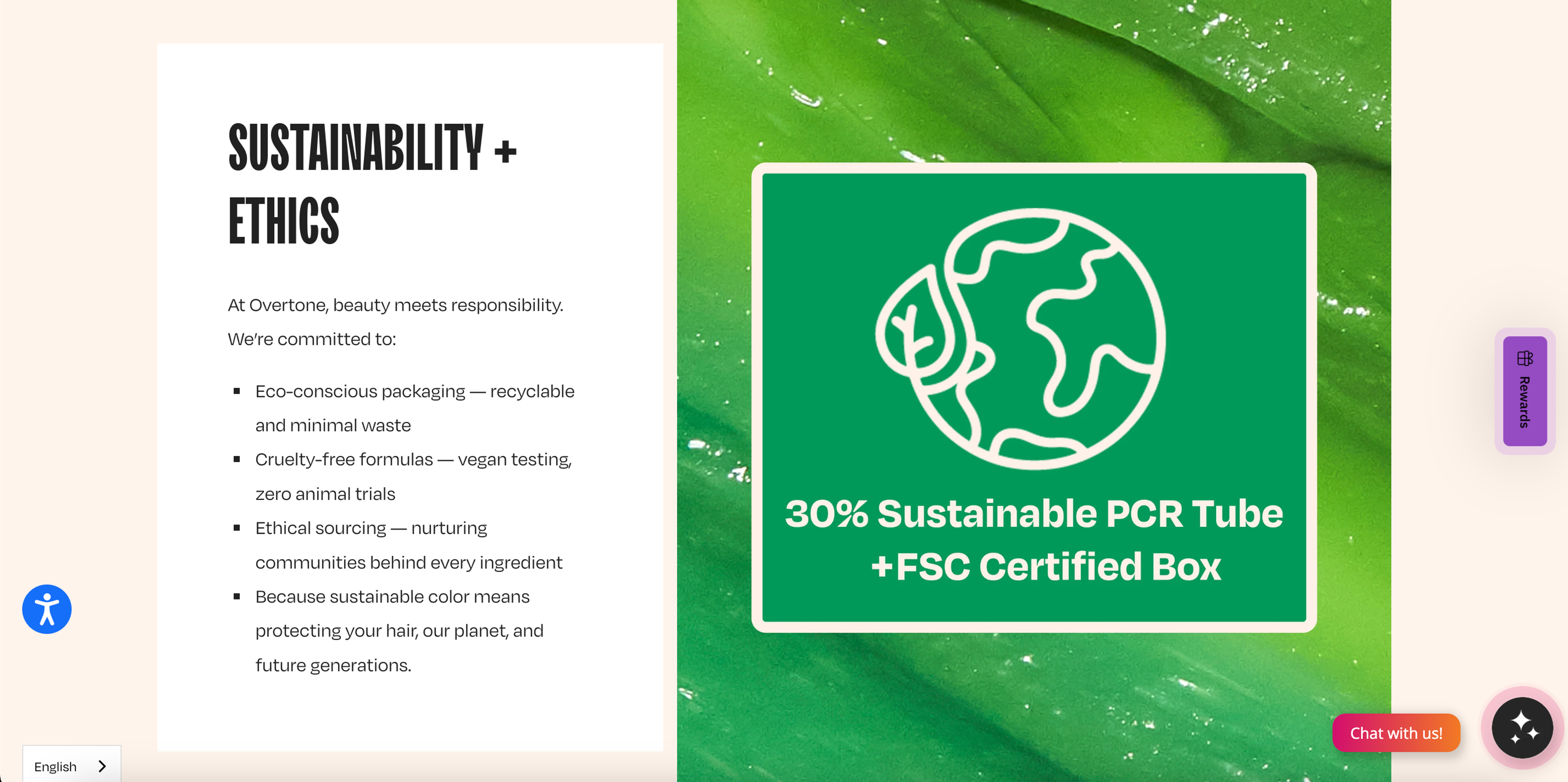 Overtone is eco-conscious choice