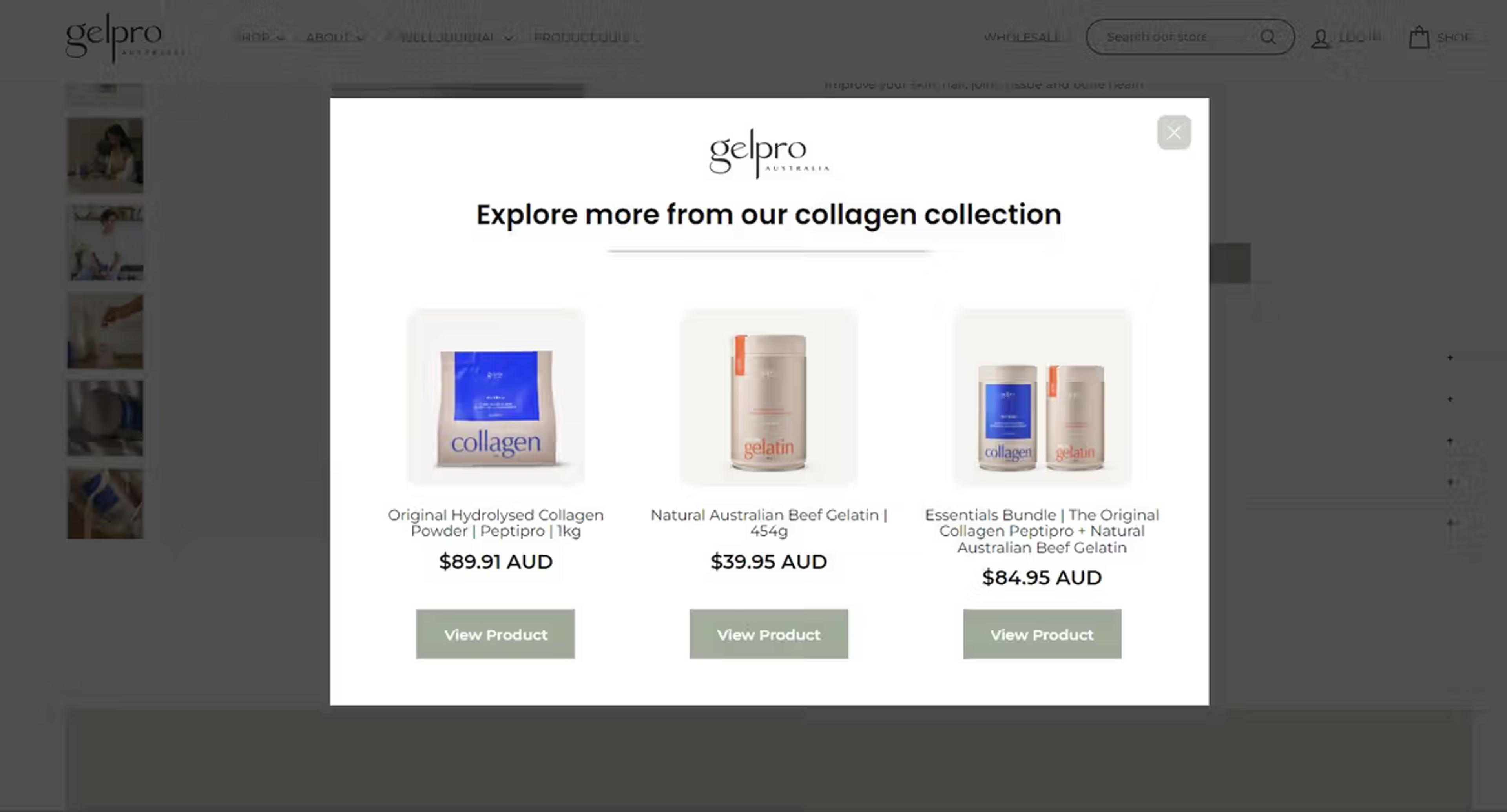 Gelpro Australia using smart recommendations powered by AI.